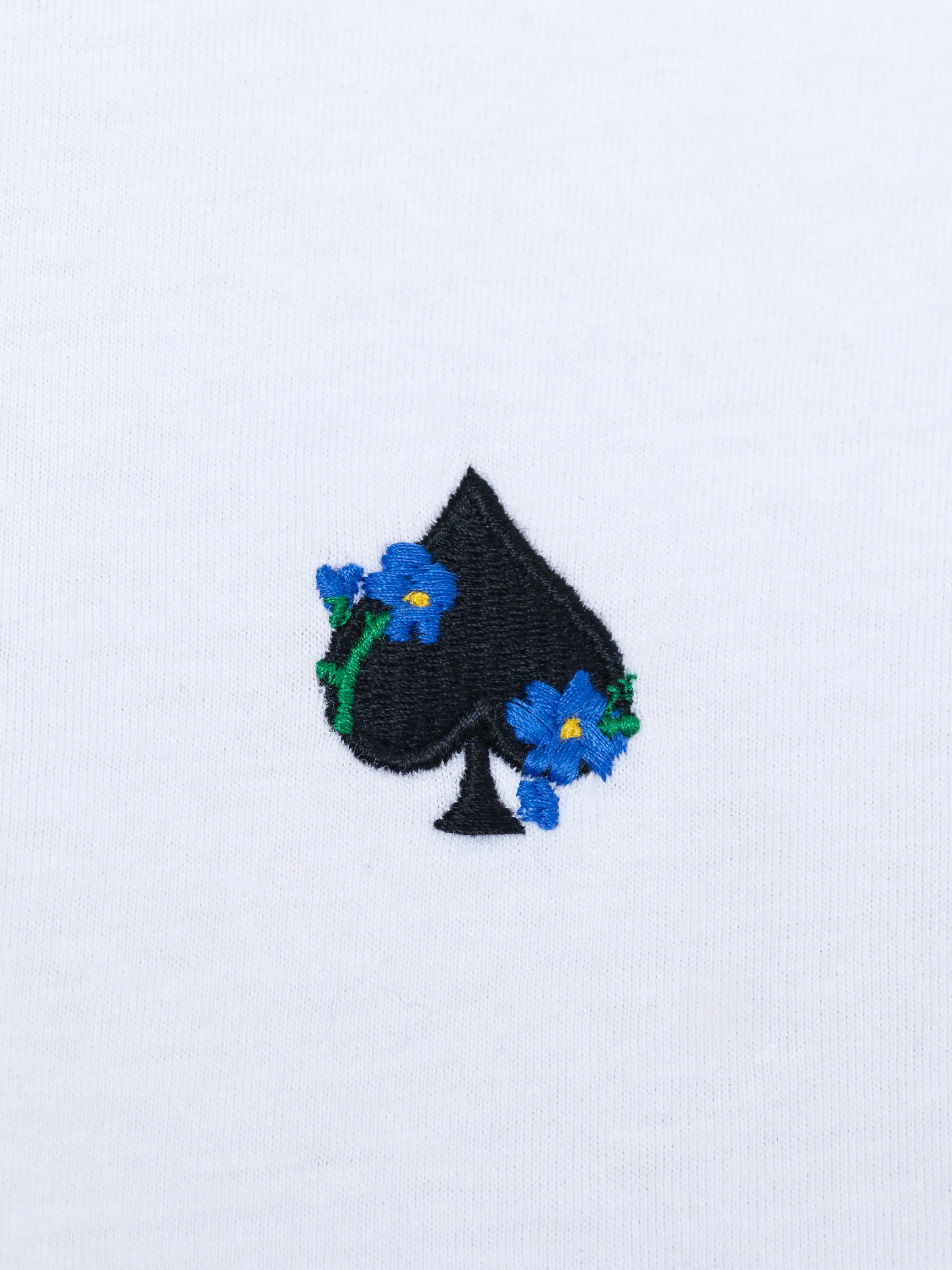 Ace of Spades Floral Embroidered Graphic T-Shirt - Image 3