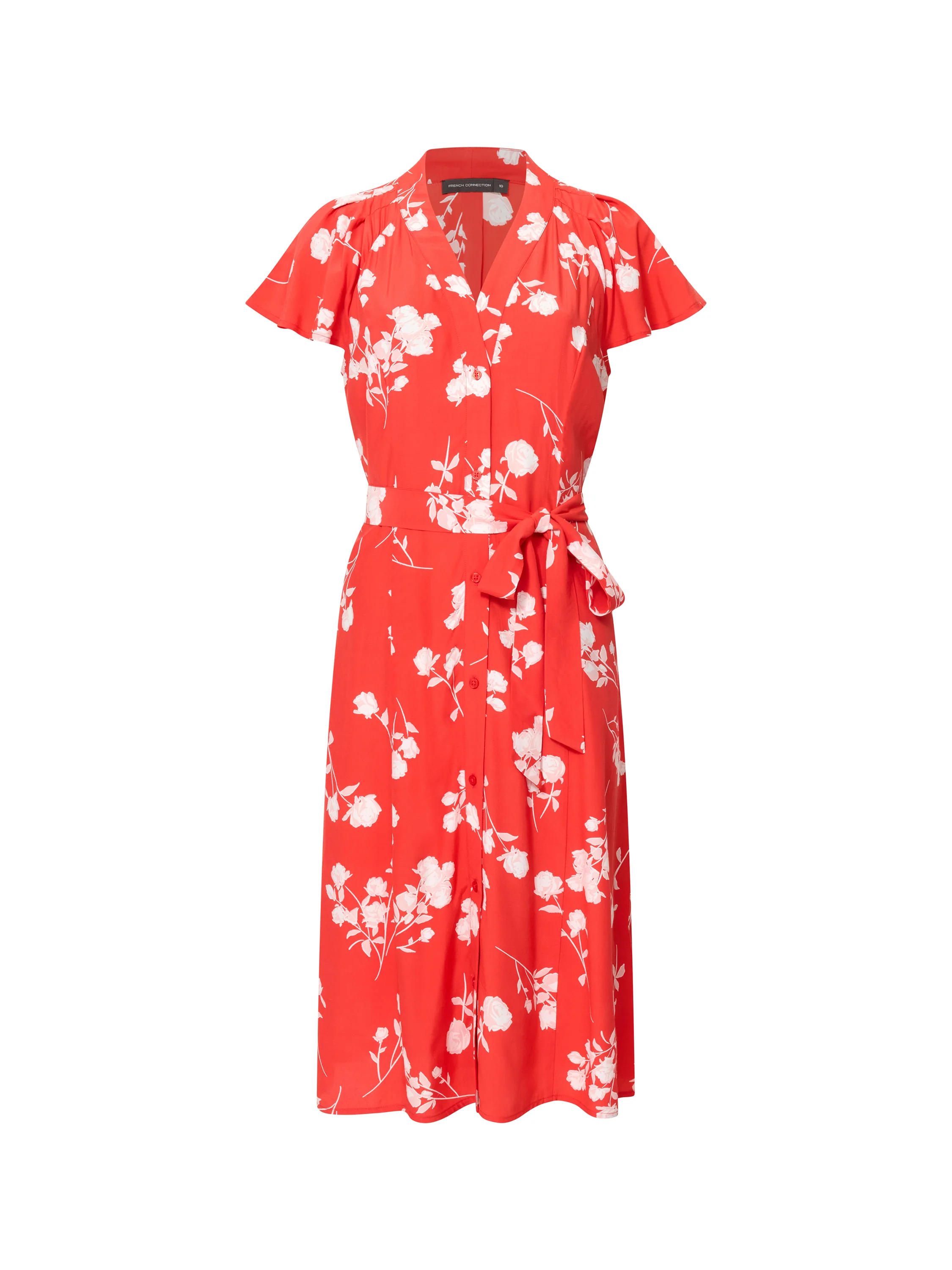 Alessandra V-Neck Tie Belt Dress - Image 5