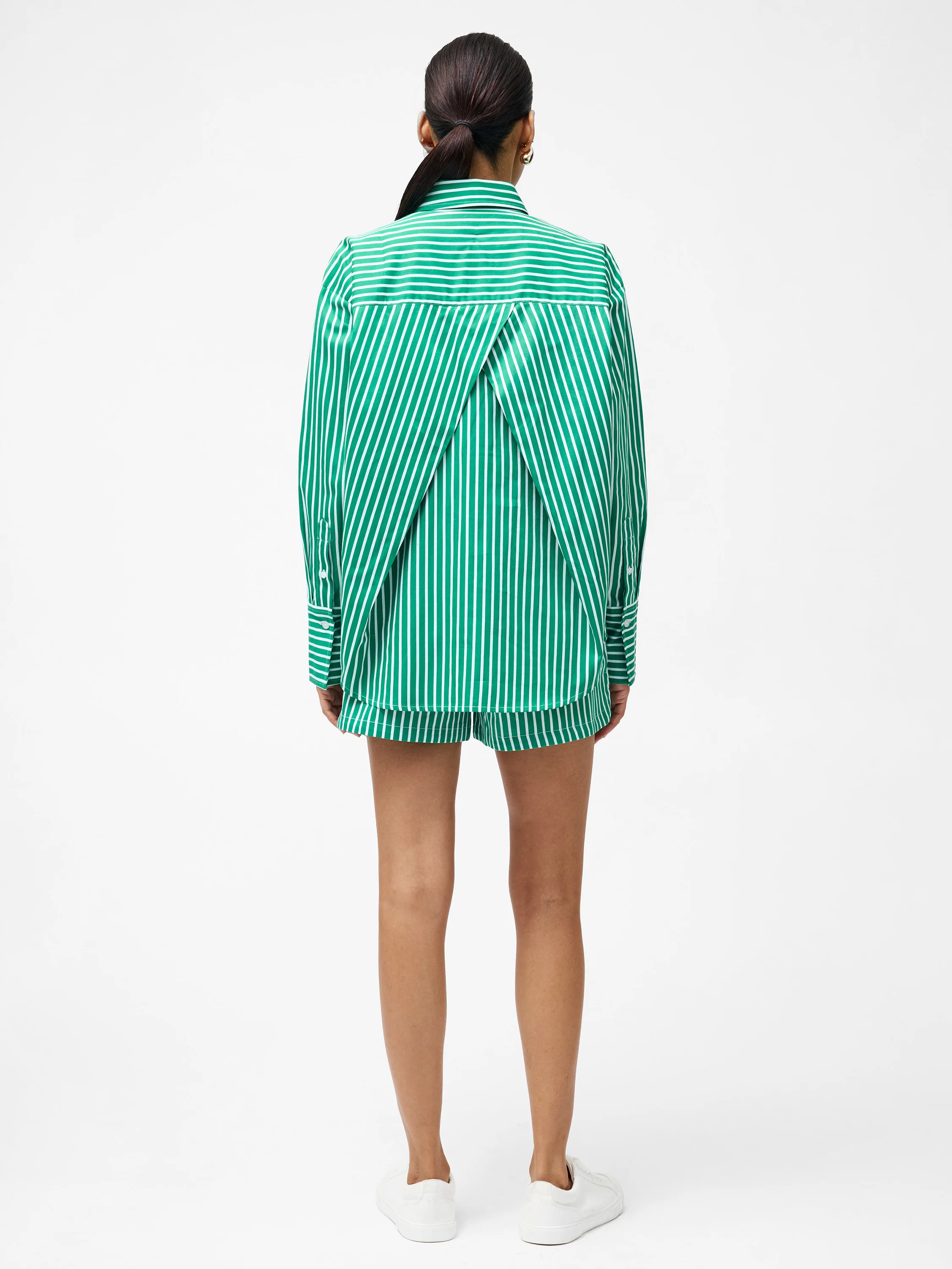 Alexis Cotton Angled Yoke Striped Shirt - Image 5