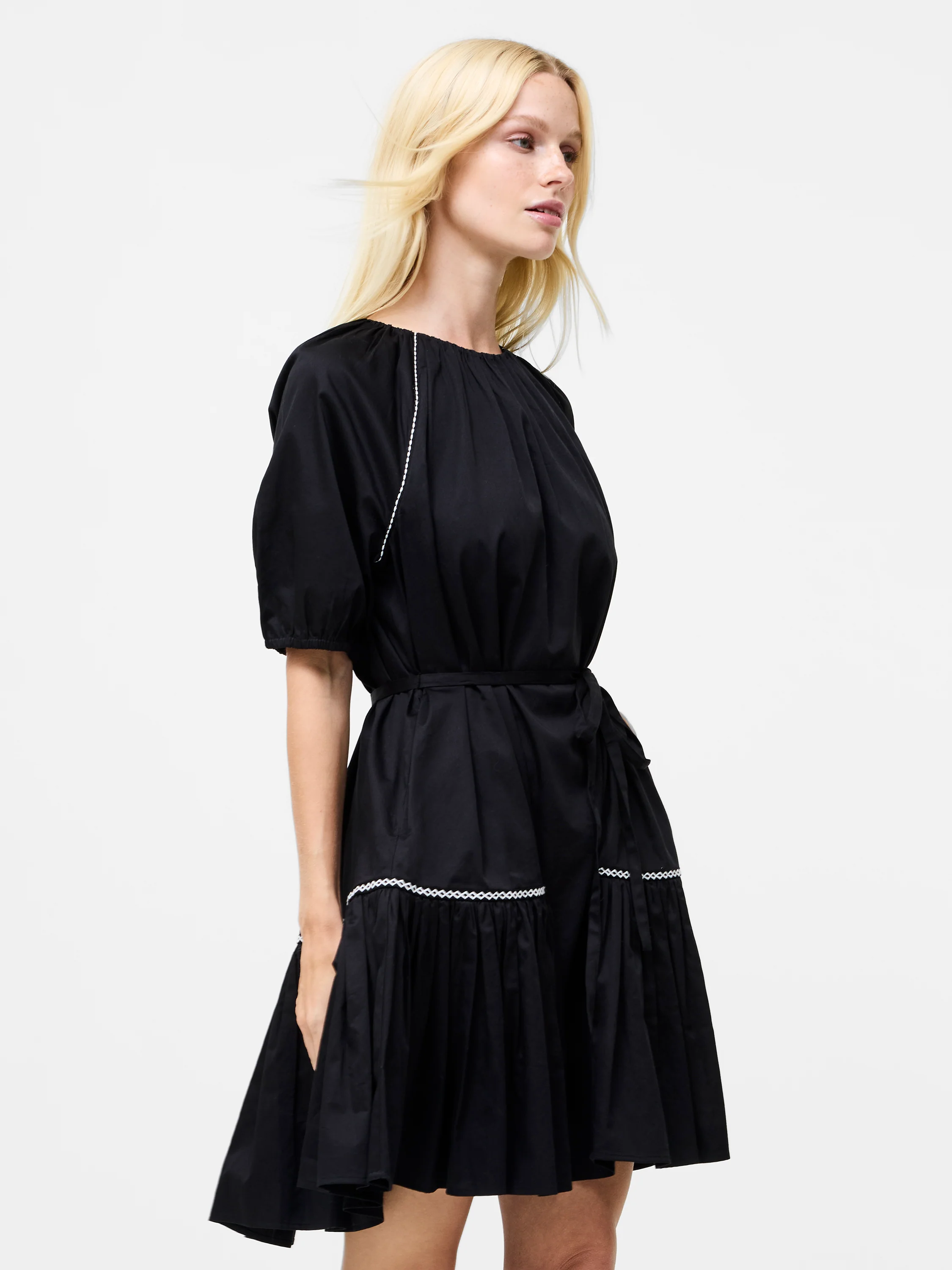 Alexis Cotton Pleated Mini Dress - Image 4