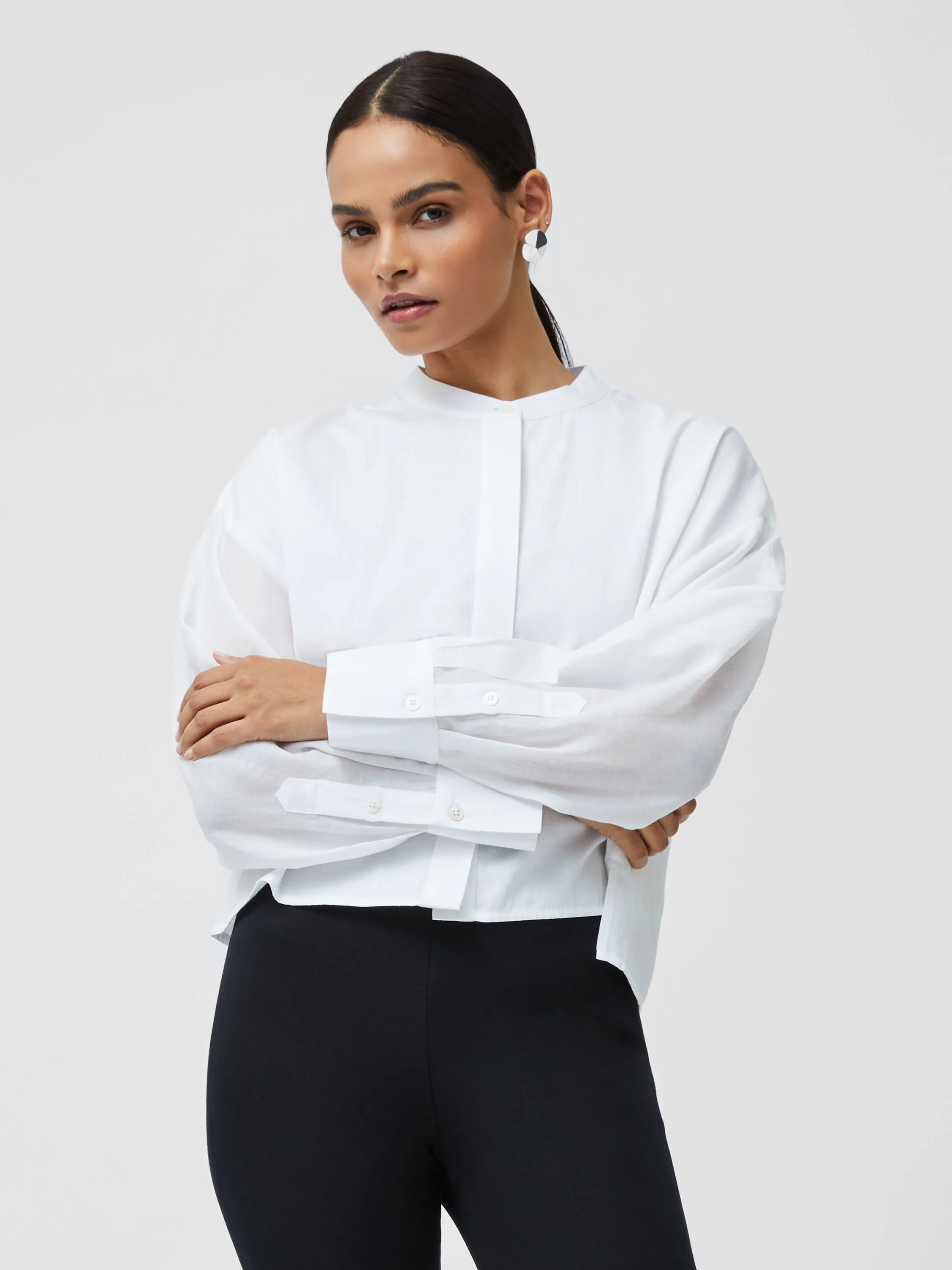 Alexis Cotton Sheer Sleeve Shirt - Image 2