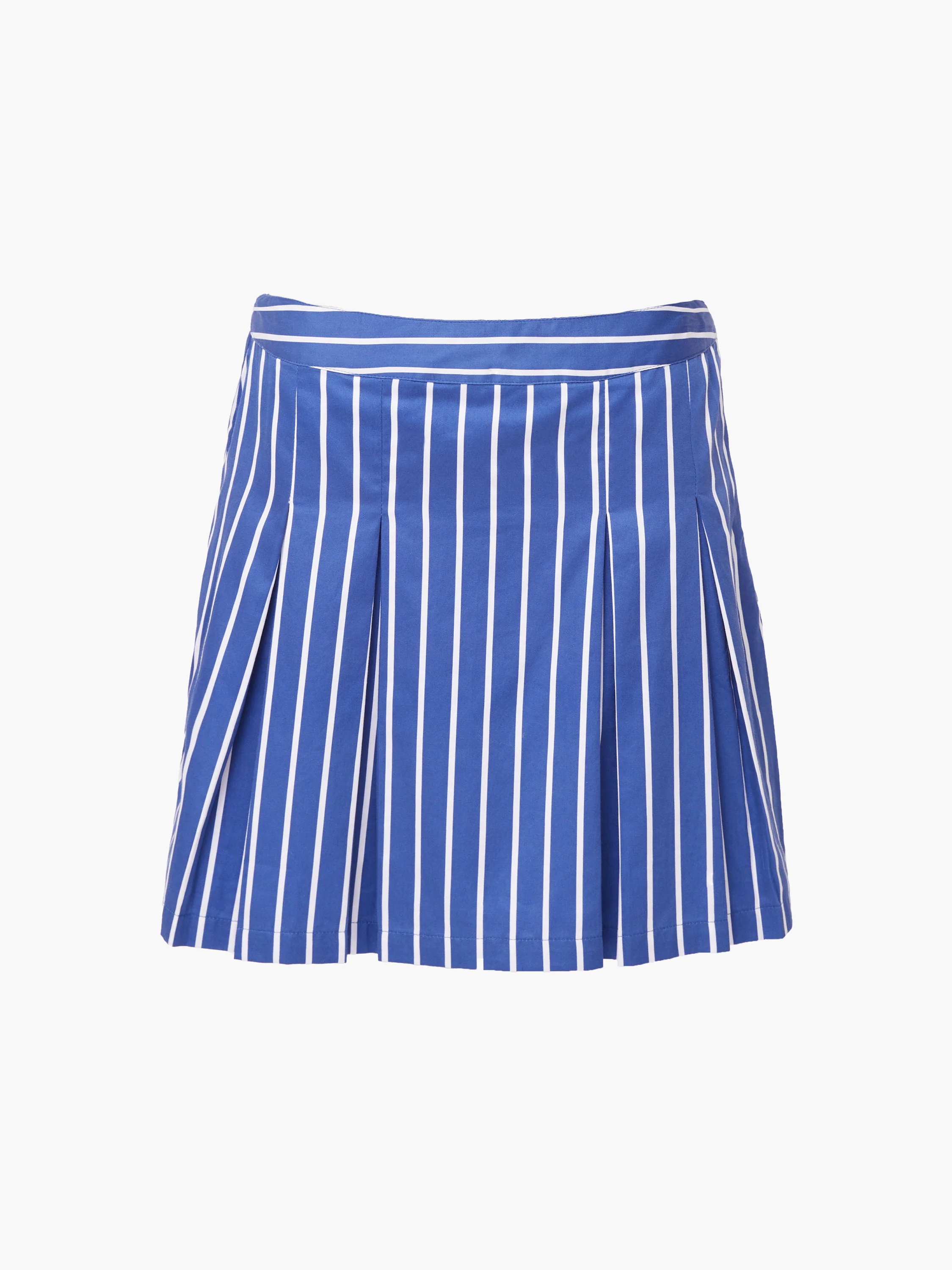 Alexis Cotton Stripe Pleated Mini Skirt - Image 6