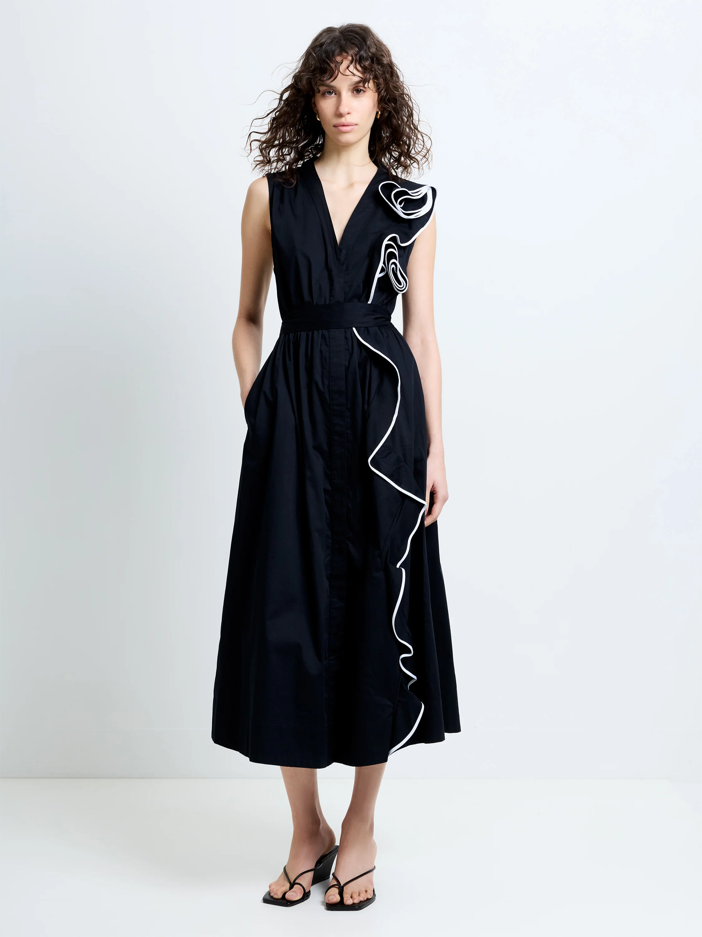 Alexis Poplin Sleeveless Corsage Dress - Image 3