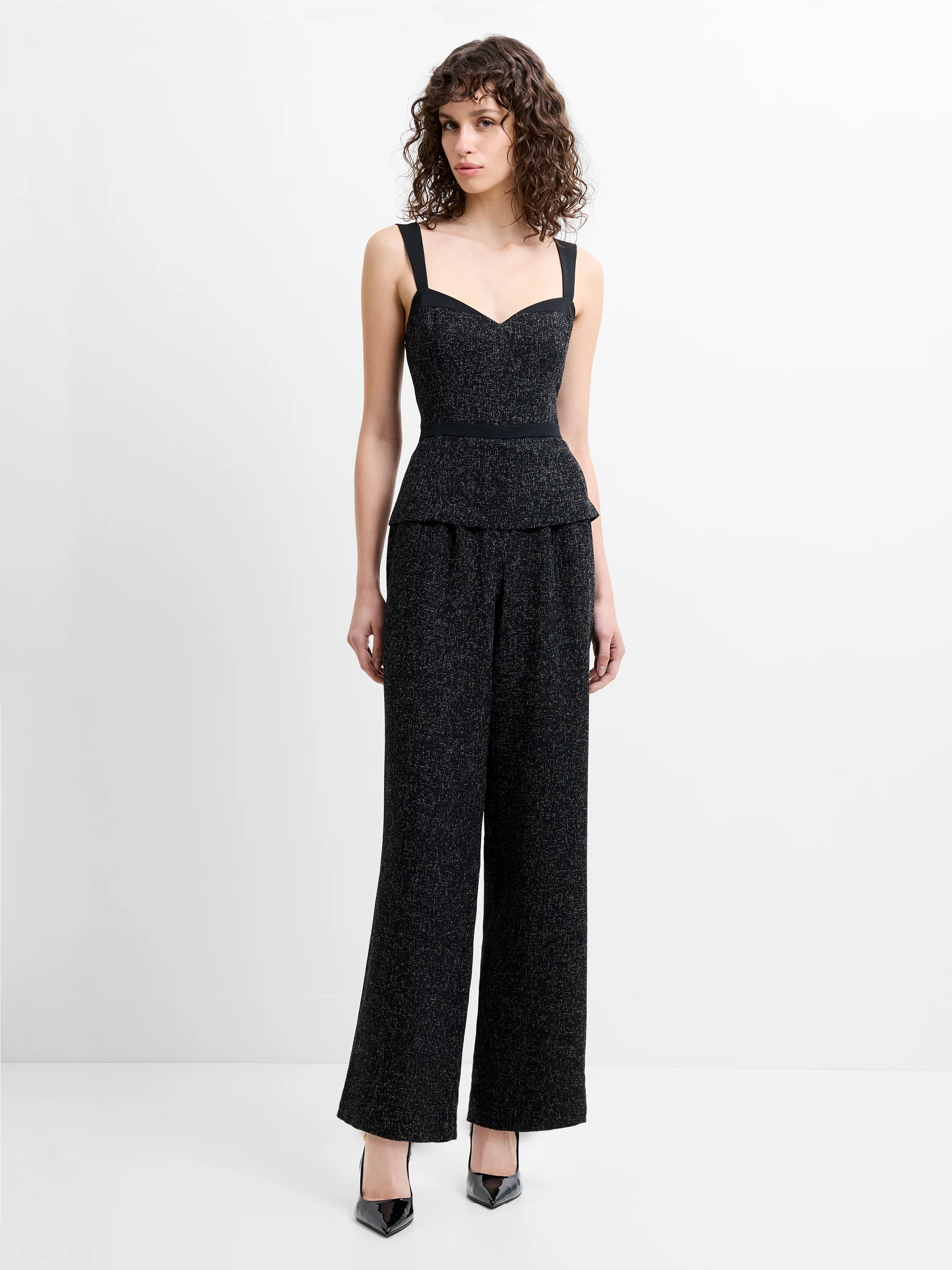 Alyssia Boucle Peplum Jumpsuit - Image 3