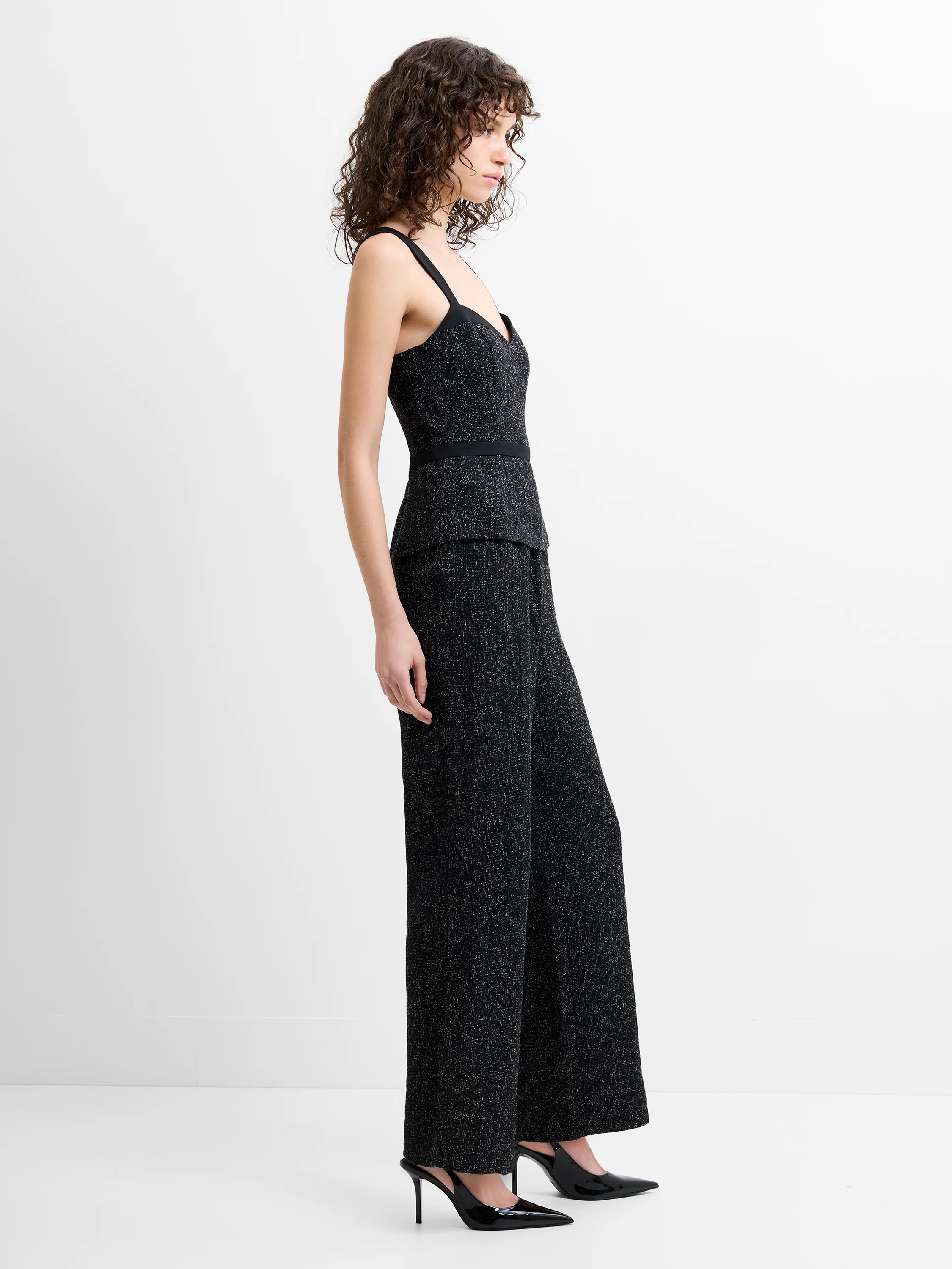 Alyssia Boucle Peplum Jumpsuit - Image 4