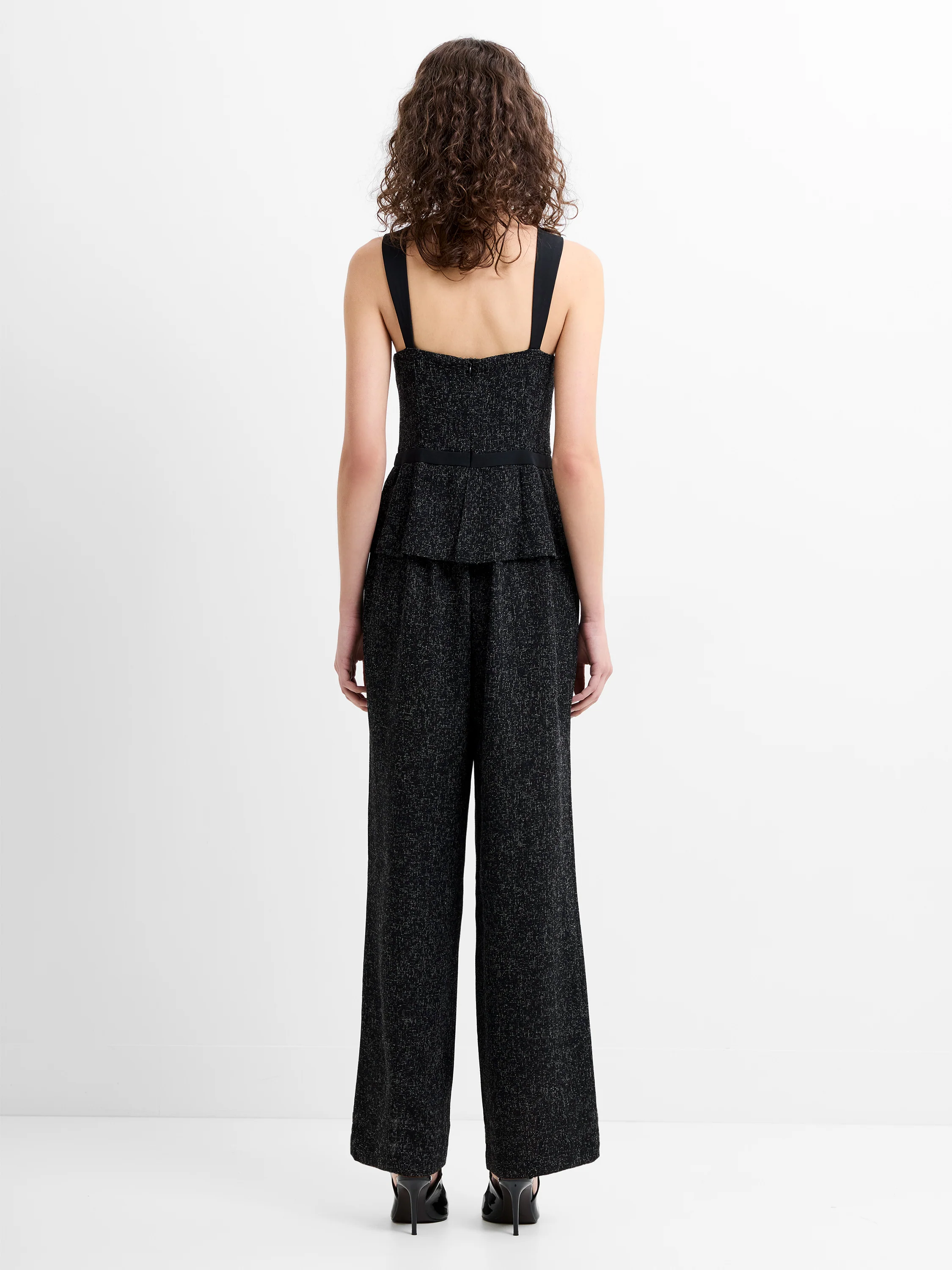 Alyssia Boucle Peplum Jumpsuit - Image 6