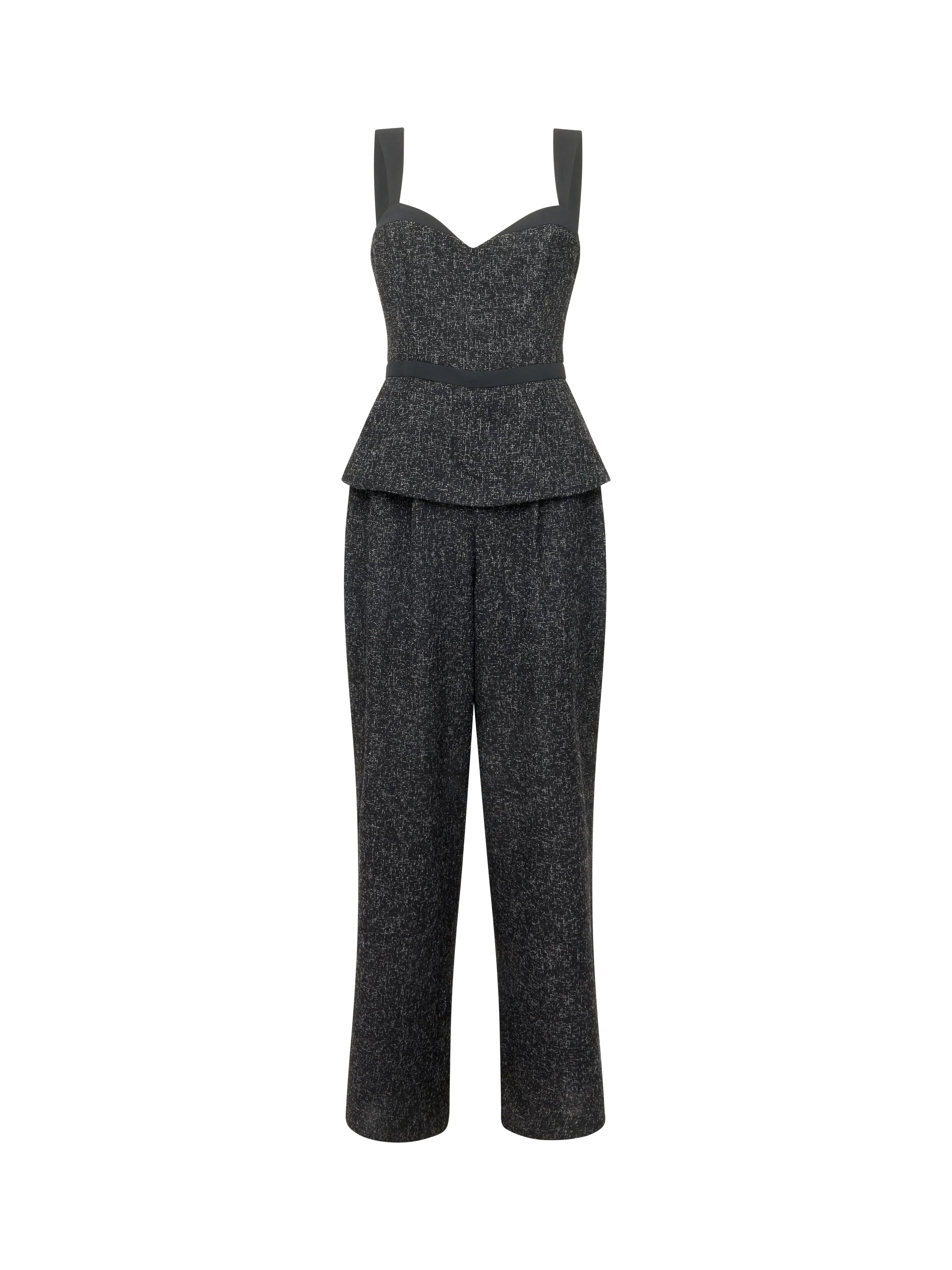 Alyssia Boucle Peplum Jumpsuit - Image 7