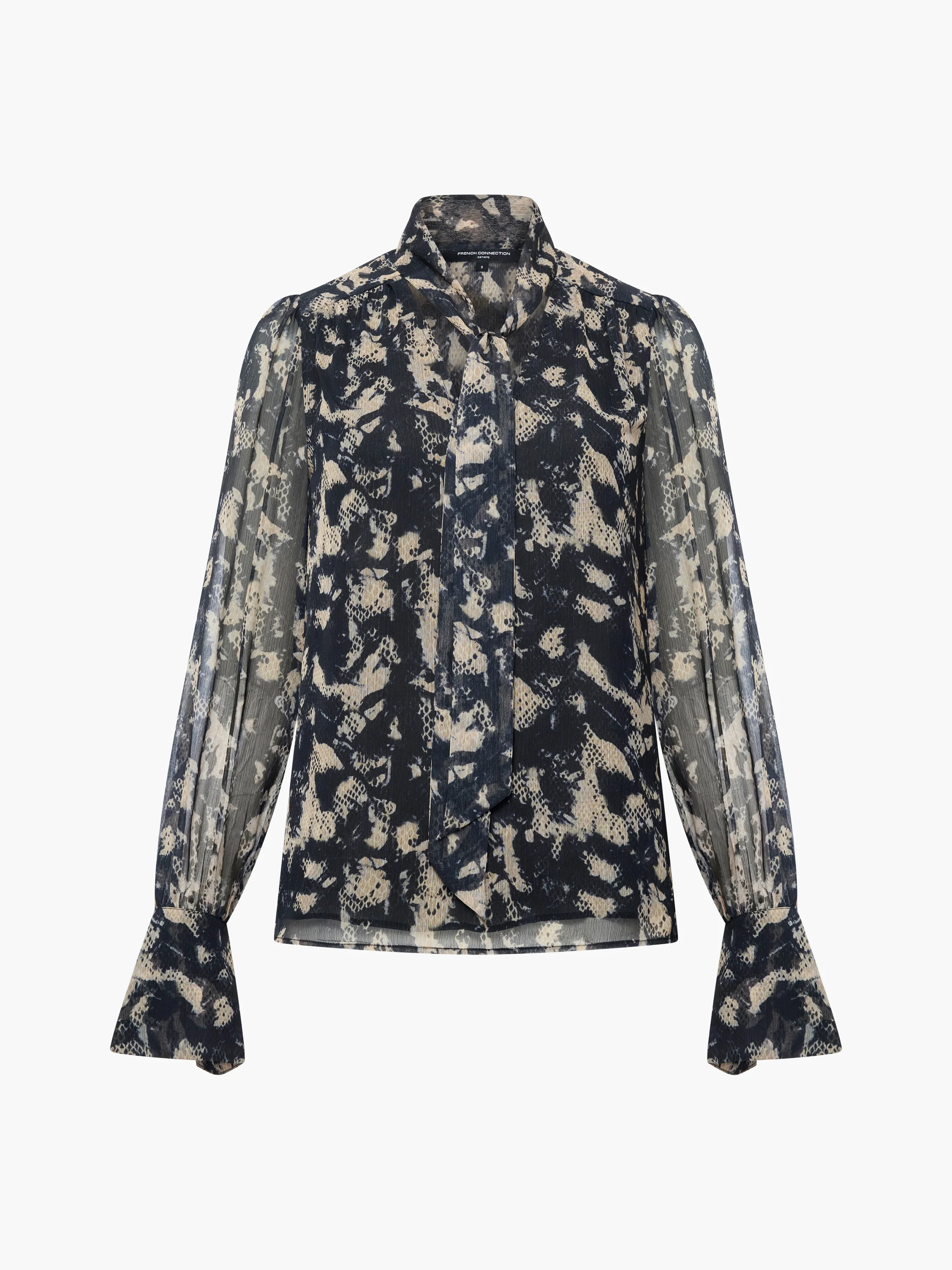 Amelia Hallie Crinkle Tie Neck Blouse - Image 7