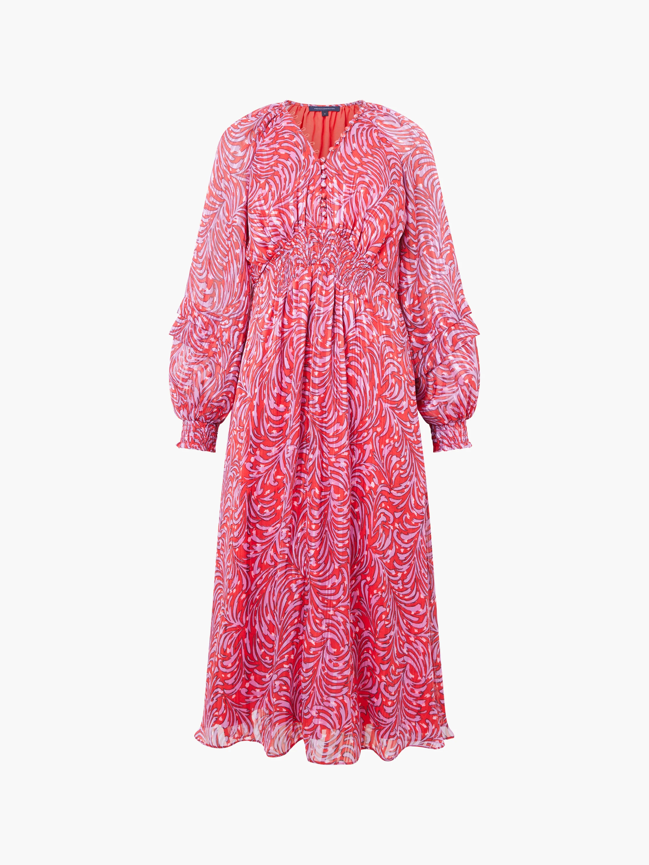 Amy Callista Printed Long Sleeve Midi Dress - Image 7