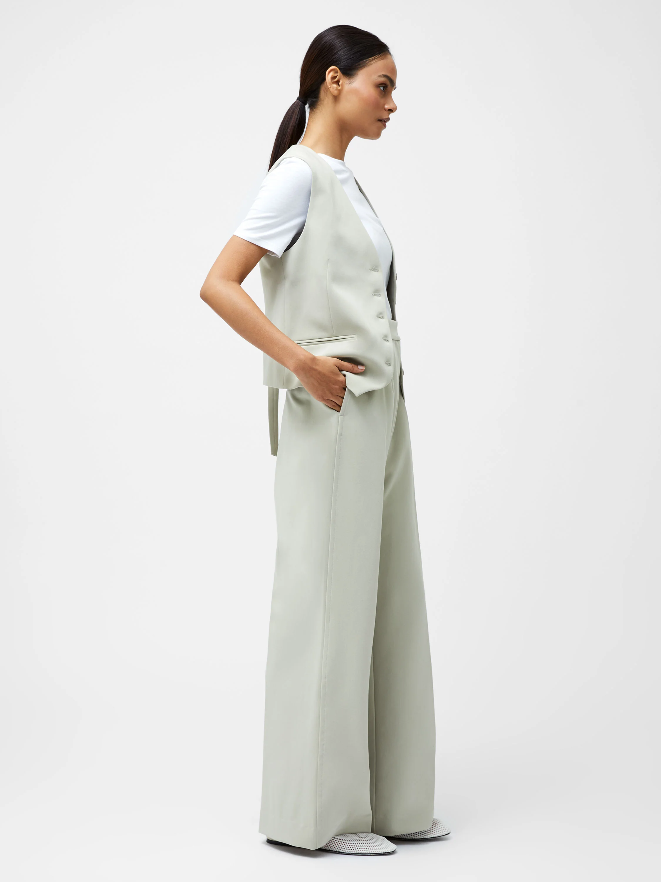 Angie Tailored Wide Leg Trousers - Image 4