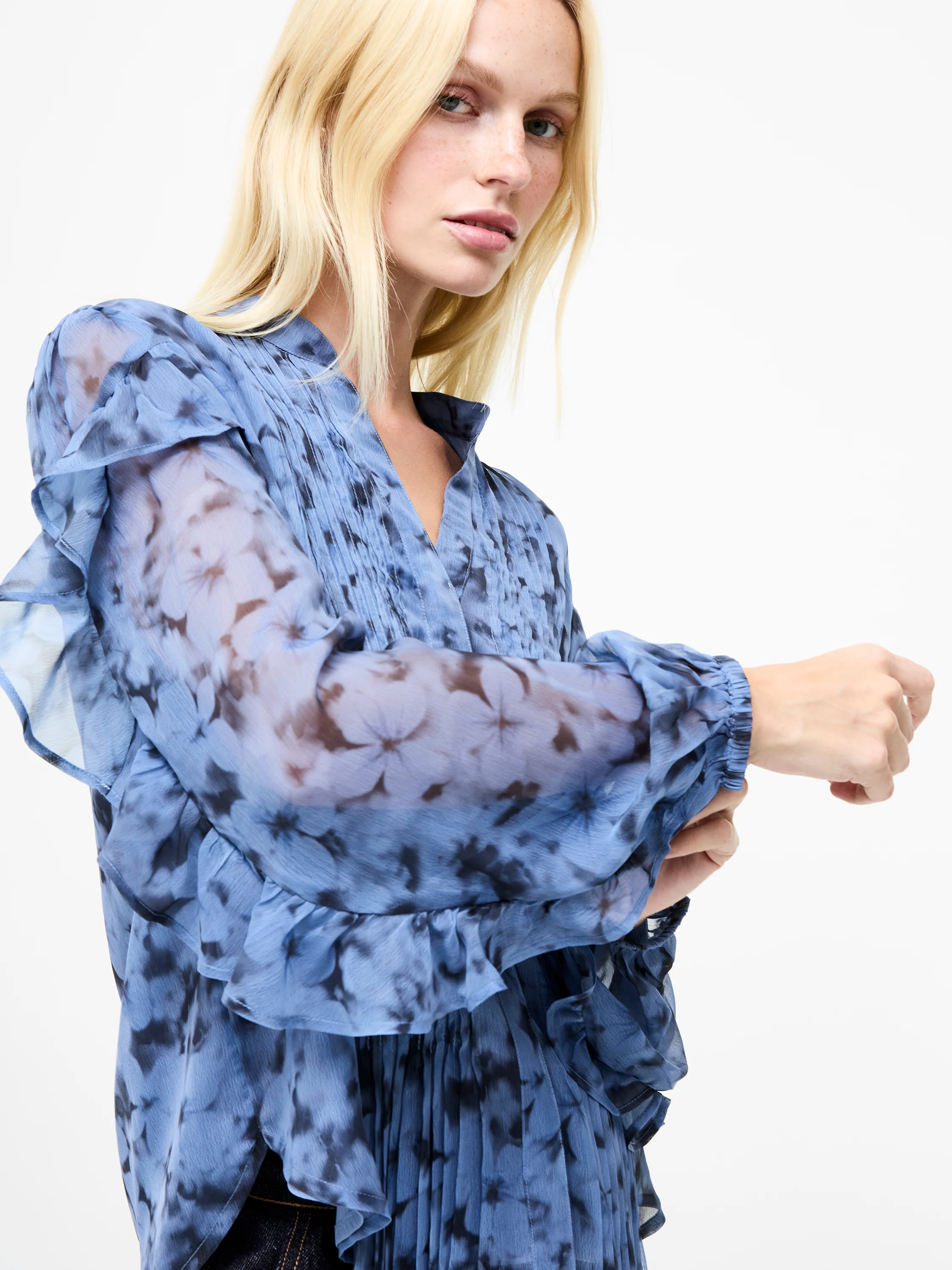 Anita Hallie Crinkle Pintuck Blouse - Image 3