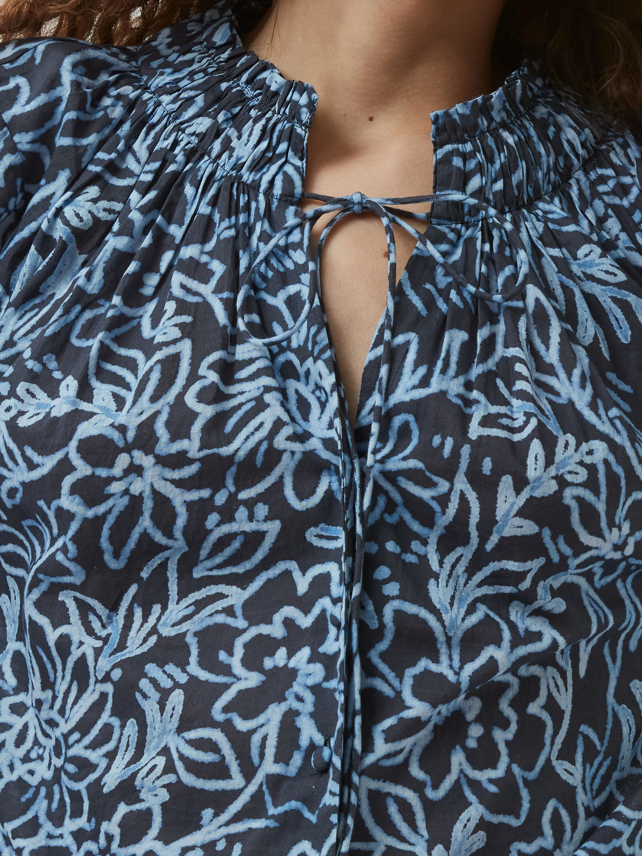 Anna Austin Cotton Tie Neck Top - Image 4