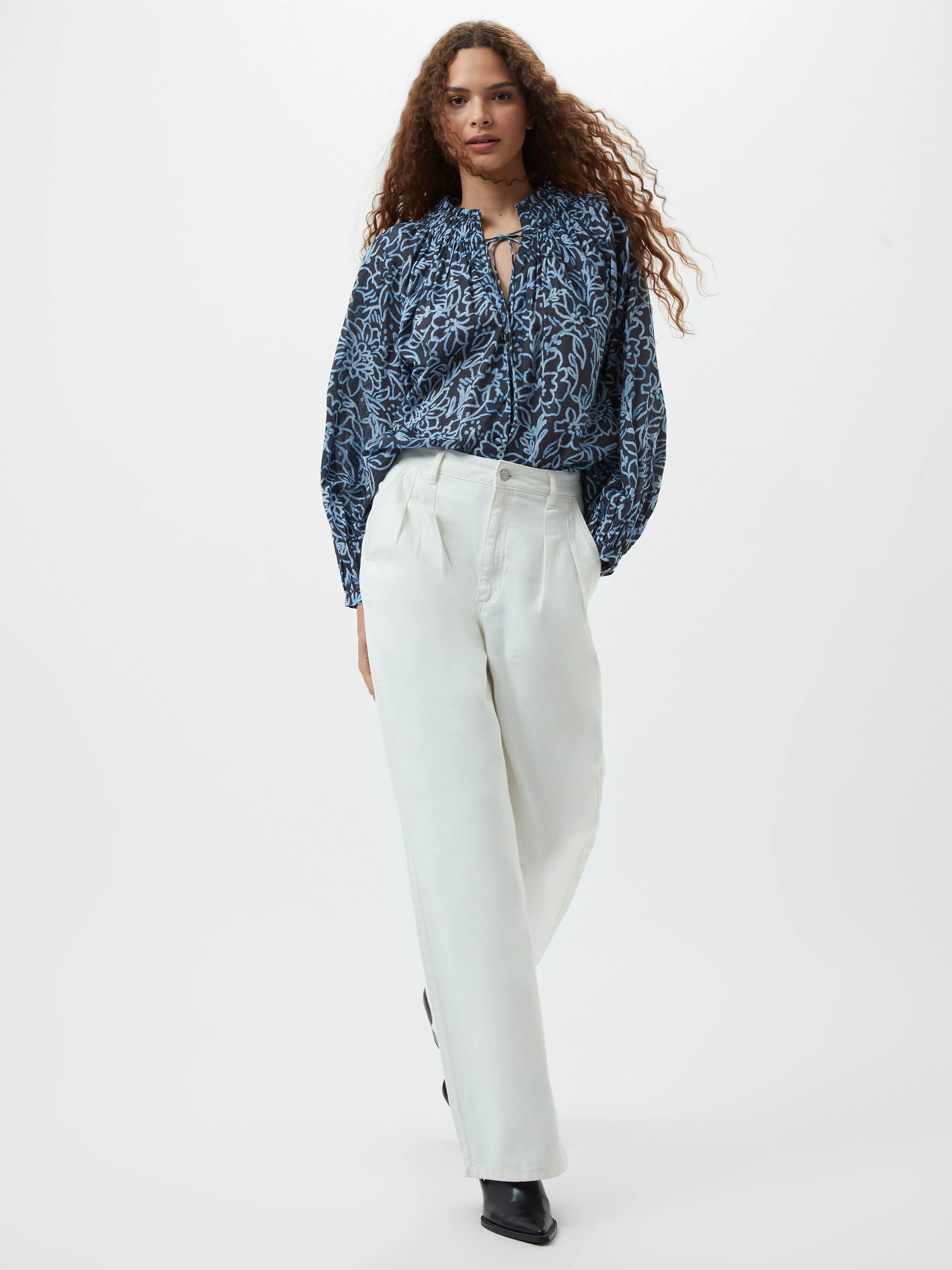 Anna Austin Cotton Tie Neck Top - Image 5