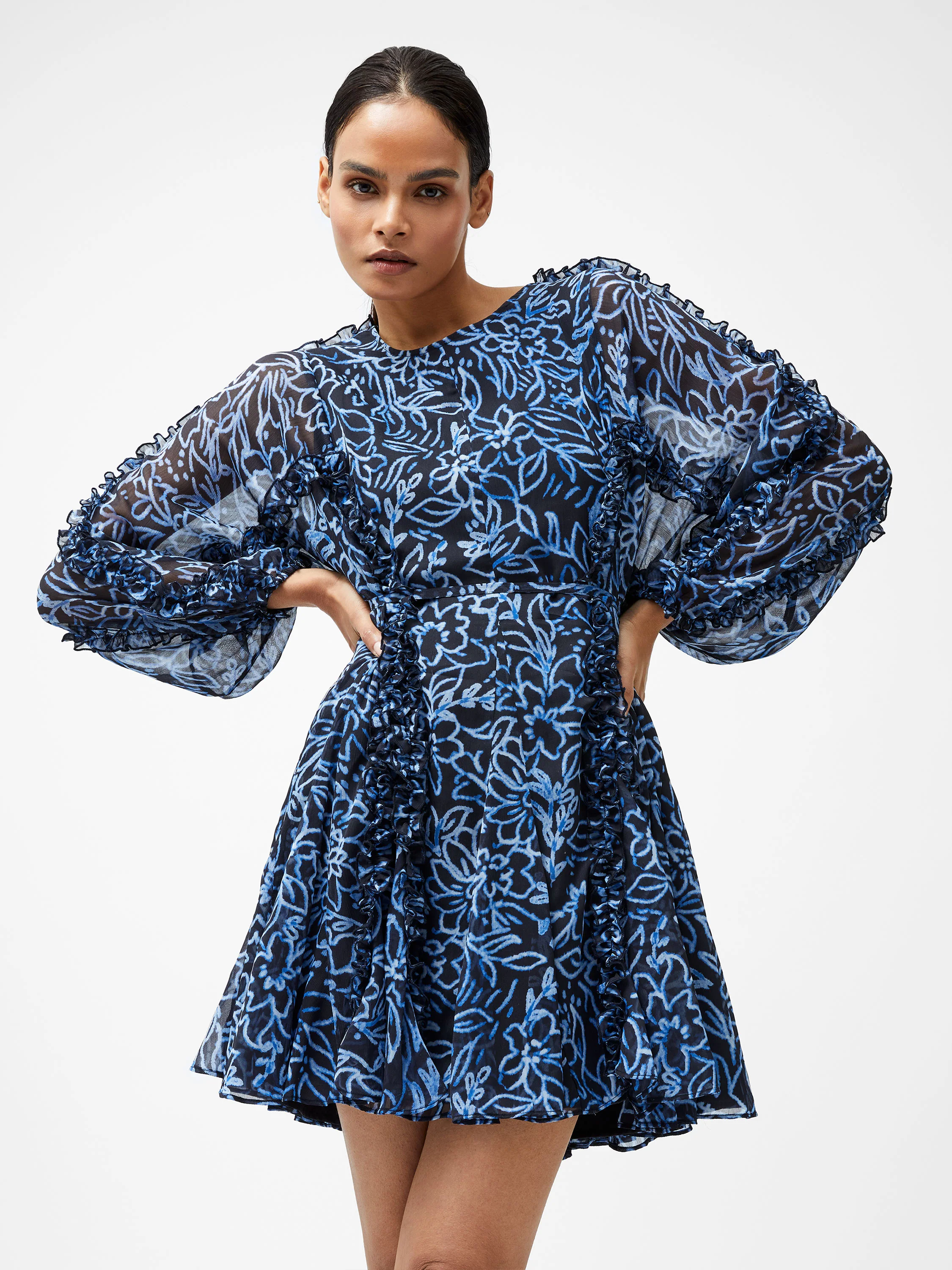 Anna Emina Chiffon Mini Dress - Image 3