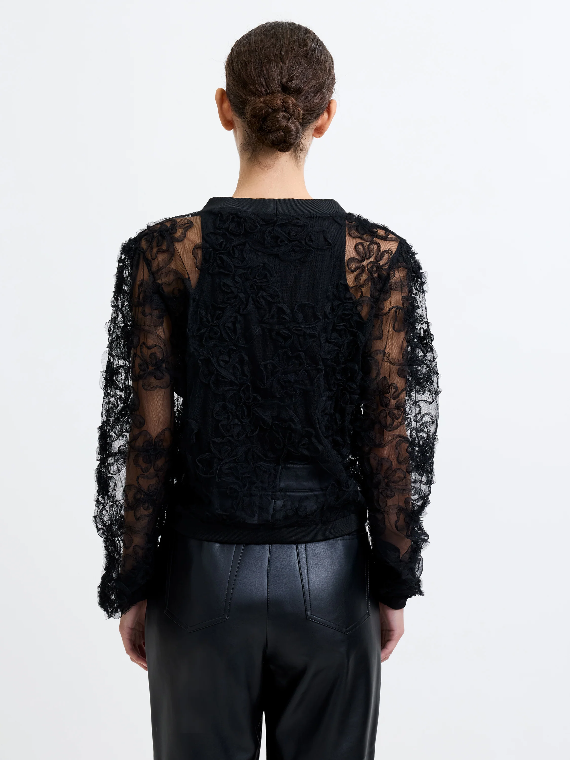 Applique Mesh Cardigan - Image 4