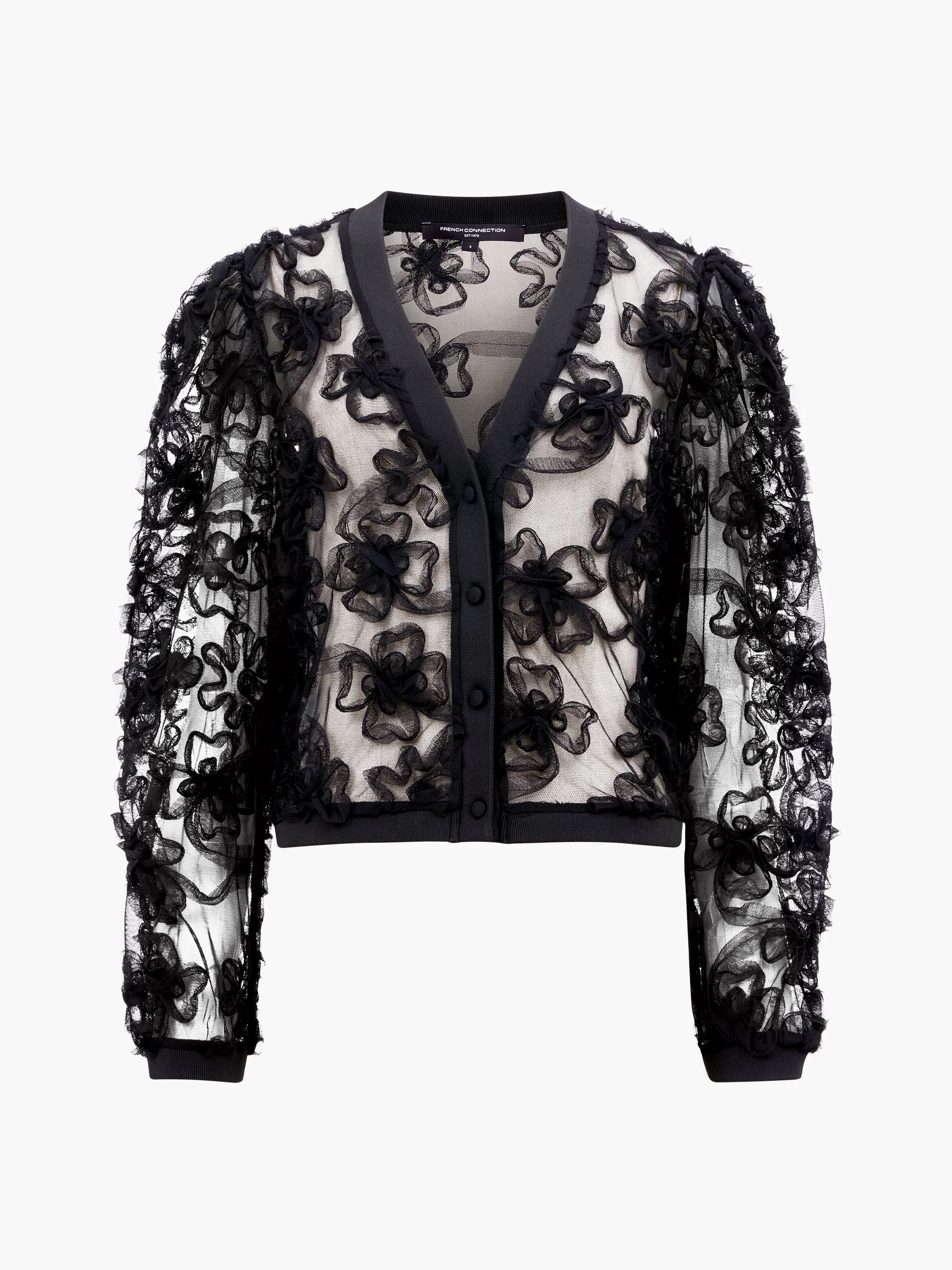Applique Mesh Cardigan - Image 5