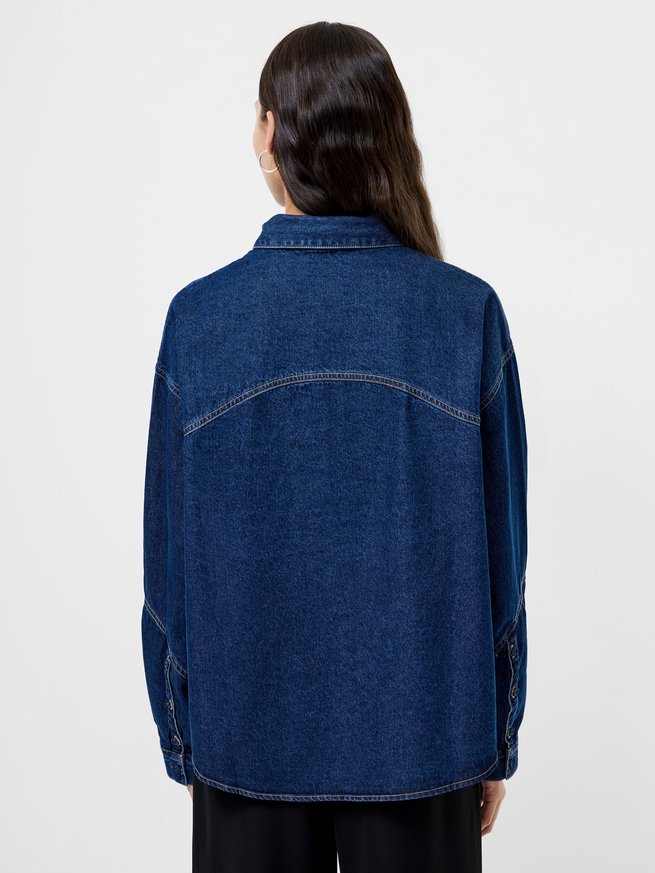 Archie Denim Cropped Shirt - Image 5
