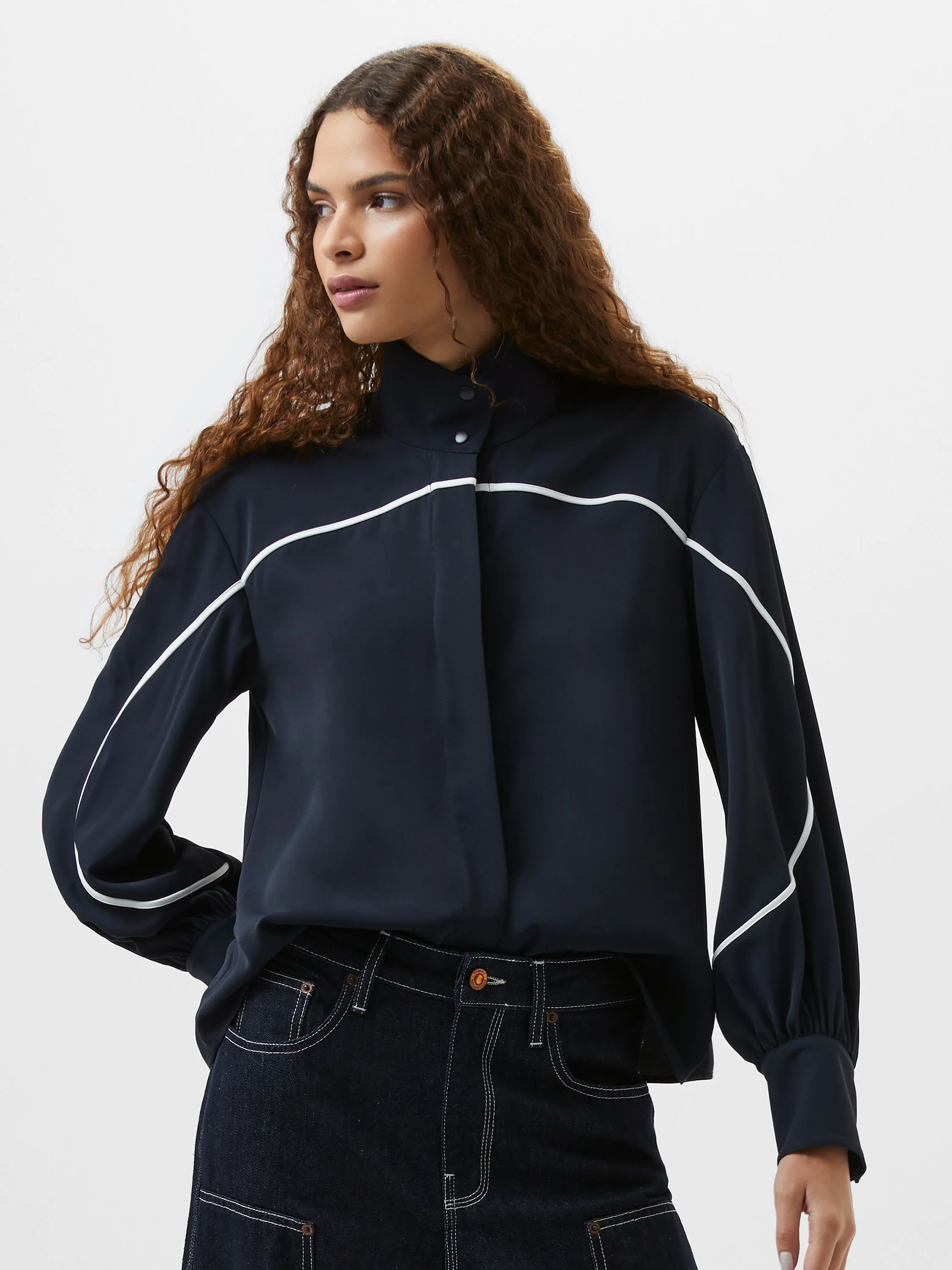 Arezzo Contrast Piping Long Sleeved Shirt - Image 3