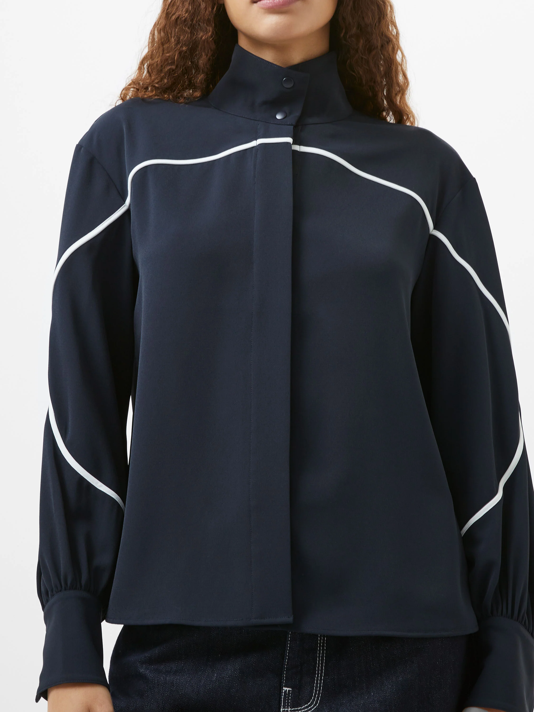 Arezzo Contrast Piping Long Sleeved Shirt - Image 4