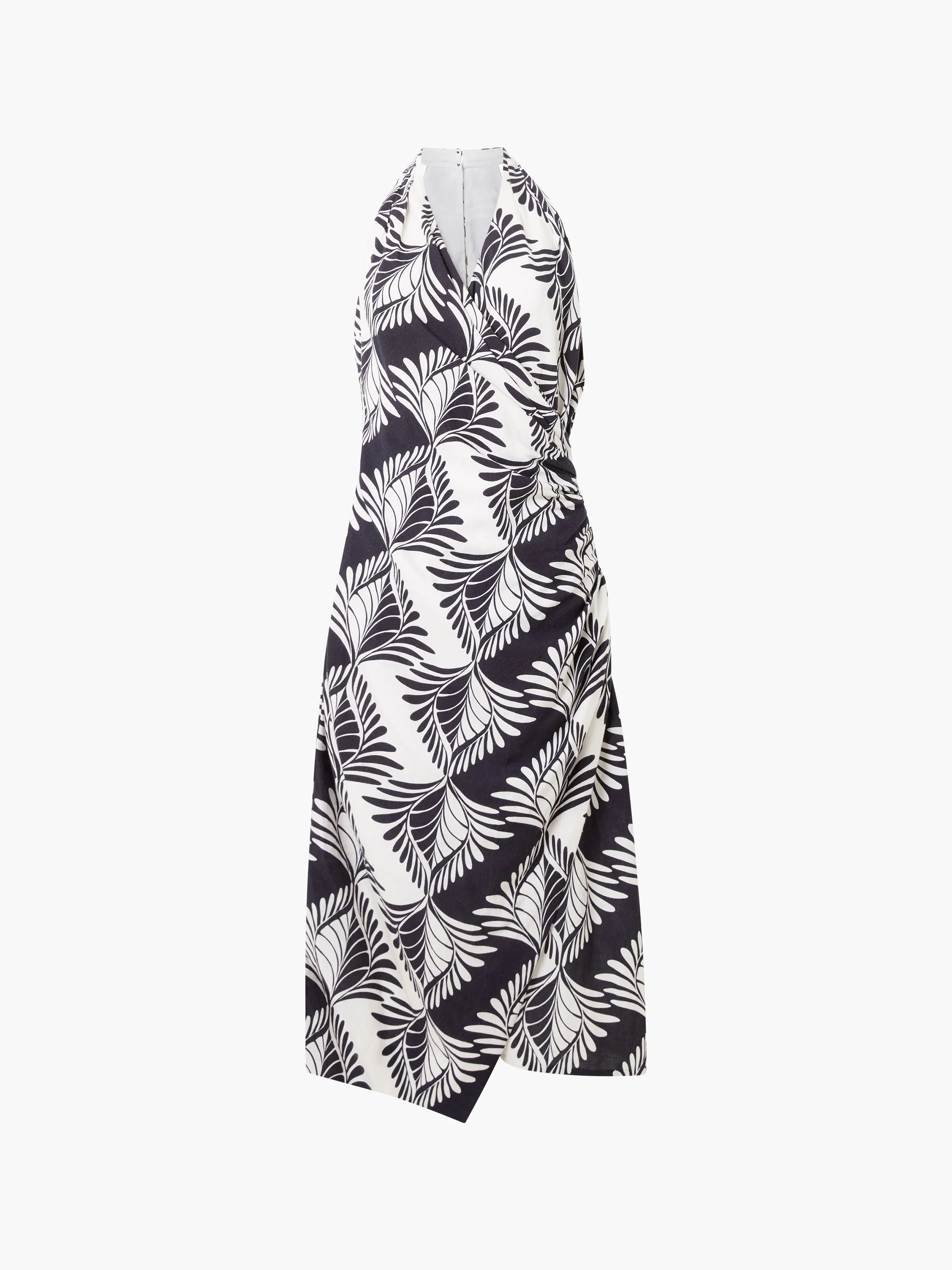 Ariette Linen Blend Crossover Midi Dress - Image 6