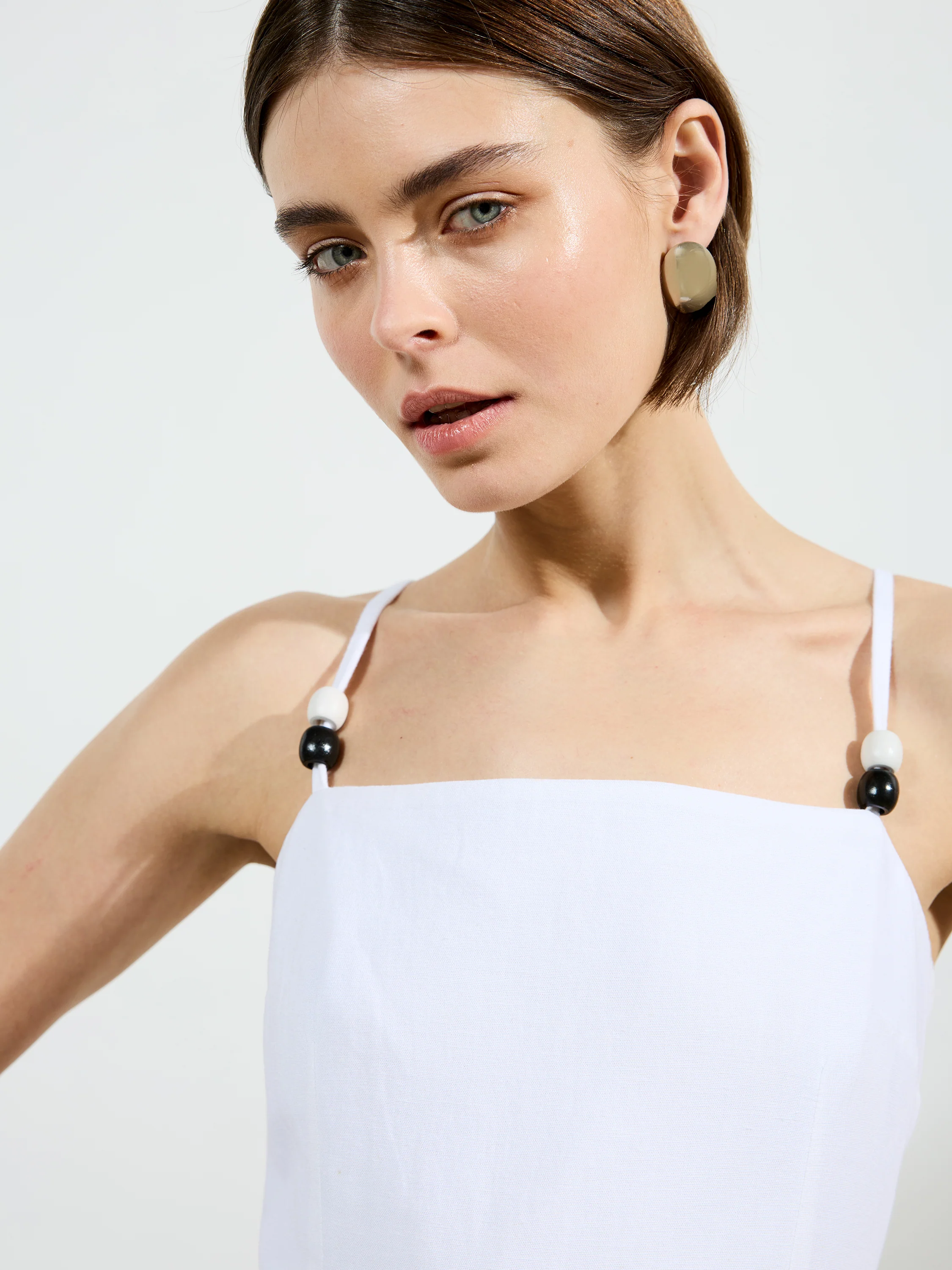 Ariette Linen Scalloped Mini Dress - Image 2