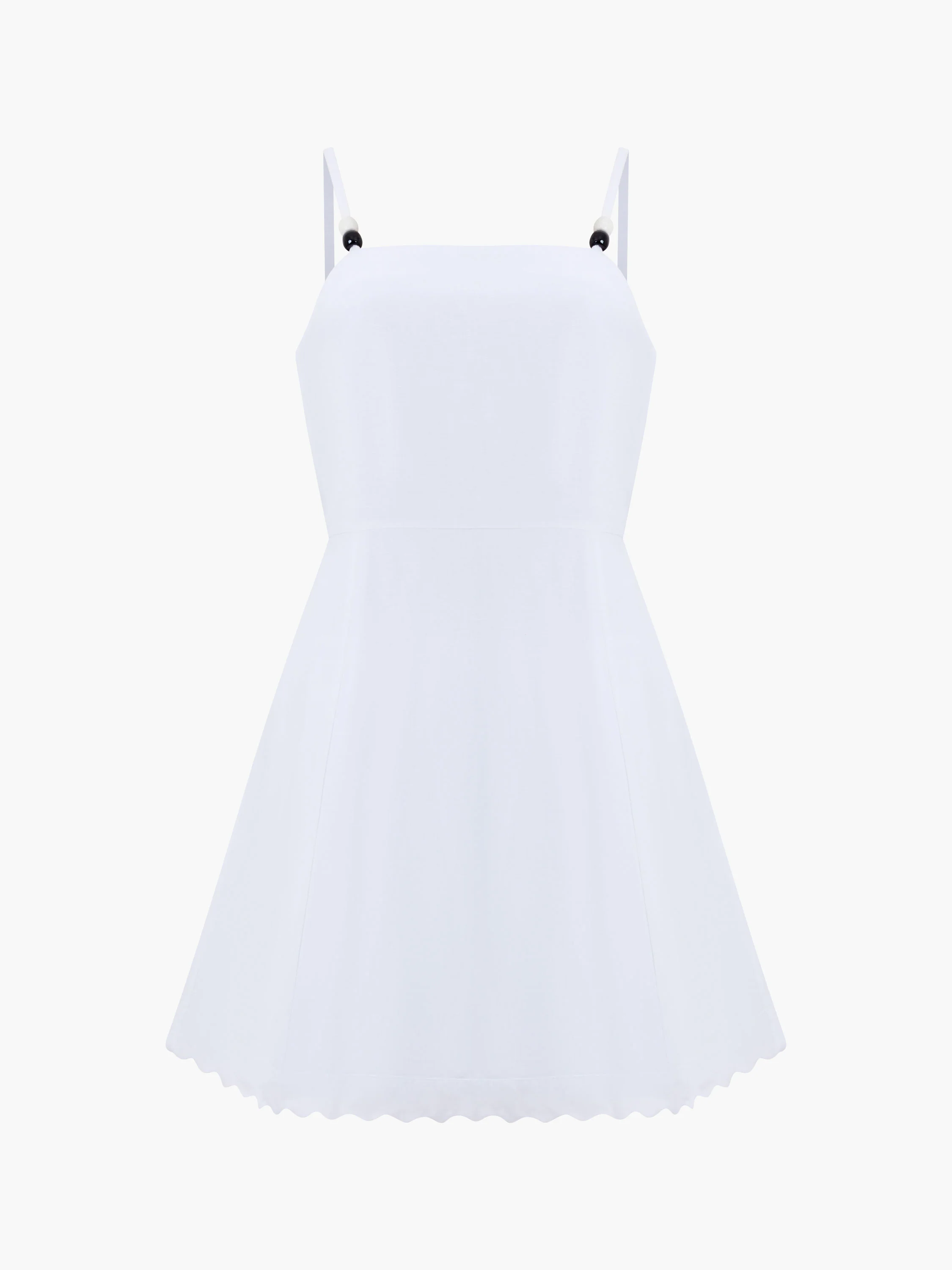 Ariette Linen Scalloped Mini Dress - Image 6