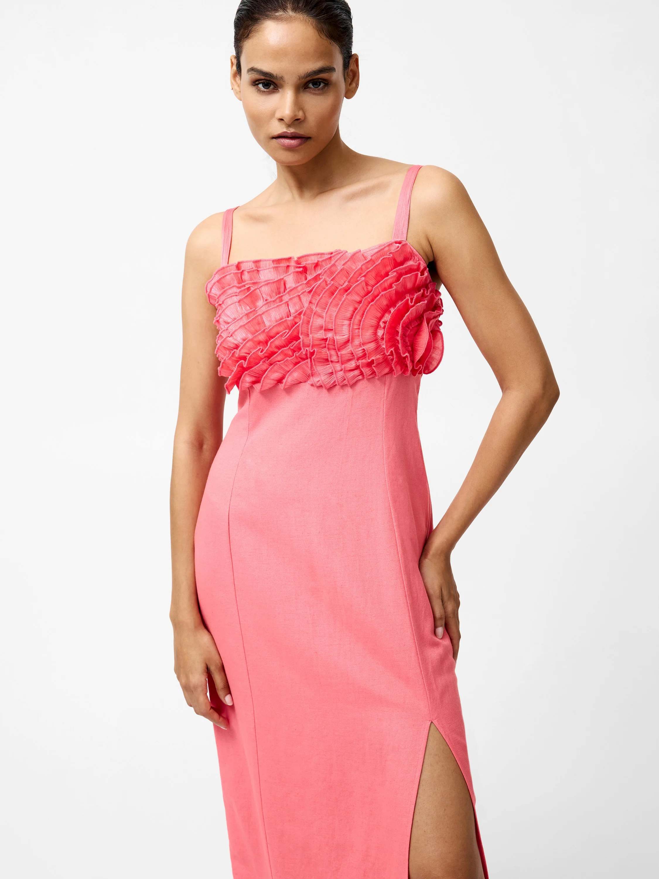 Ariette Ruffled Bust Midi Dress - Image 4