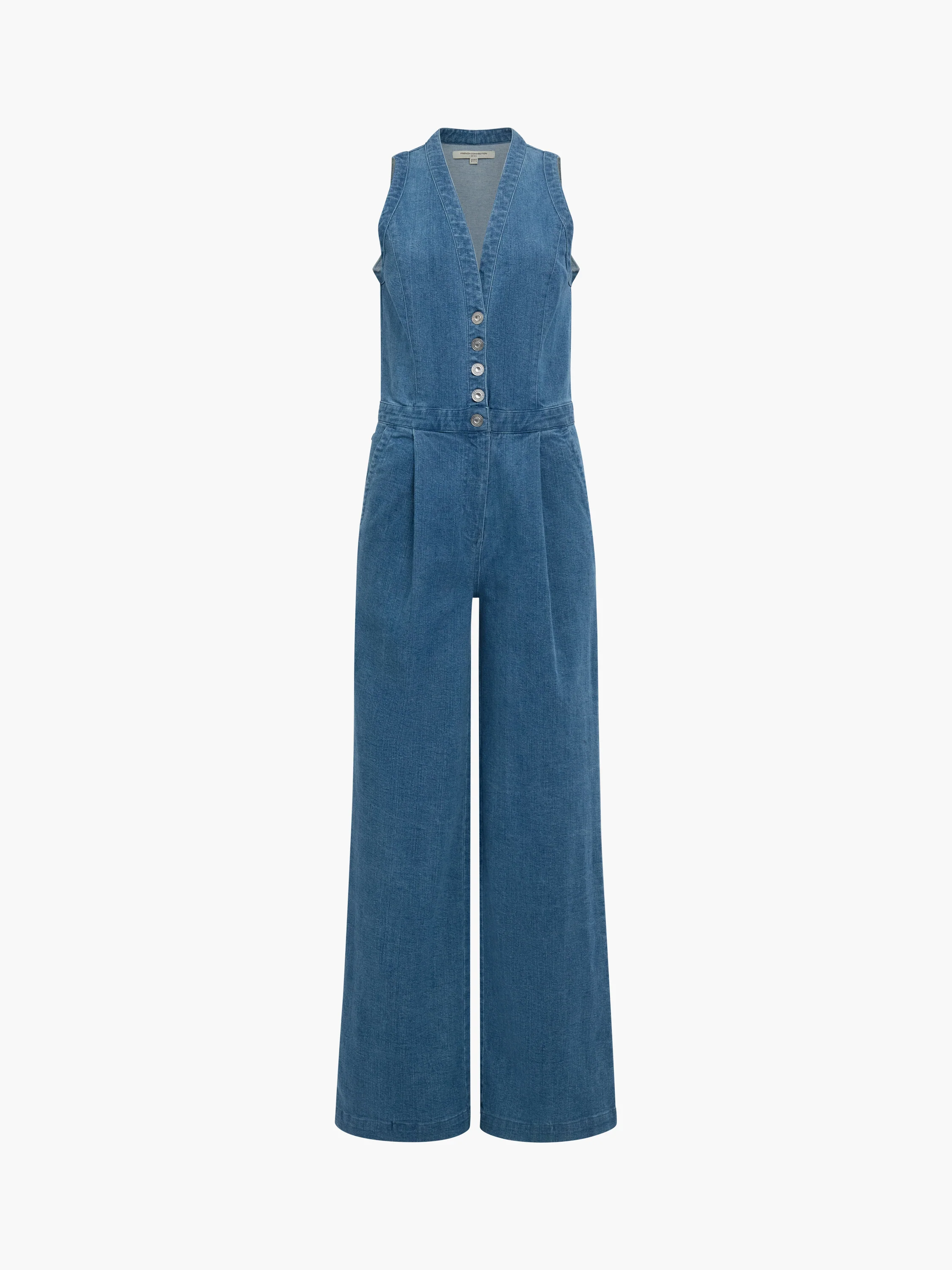 Arywoode Denim V-Neck Jumpsuit - Image 5