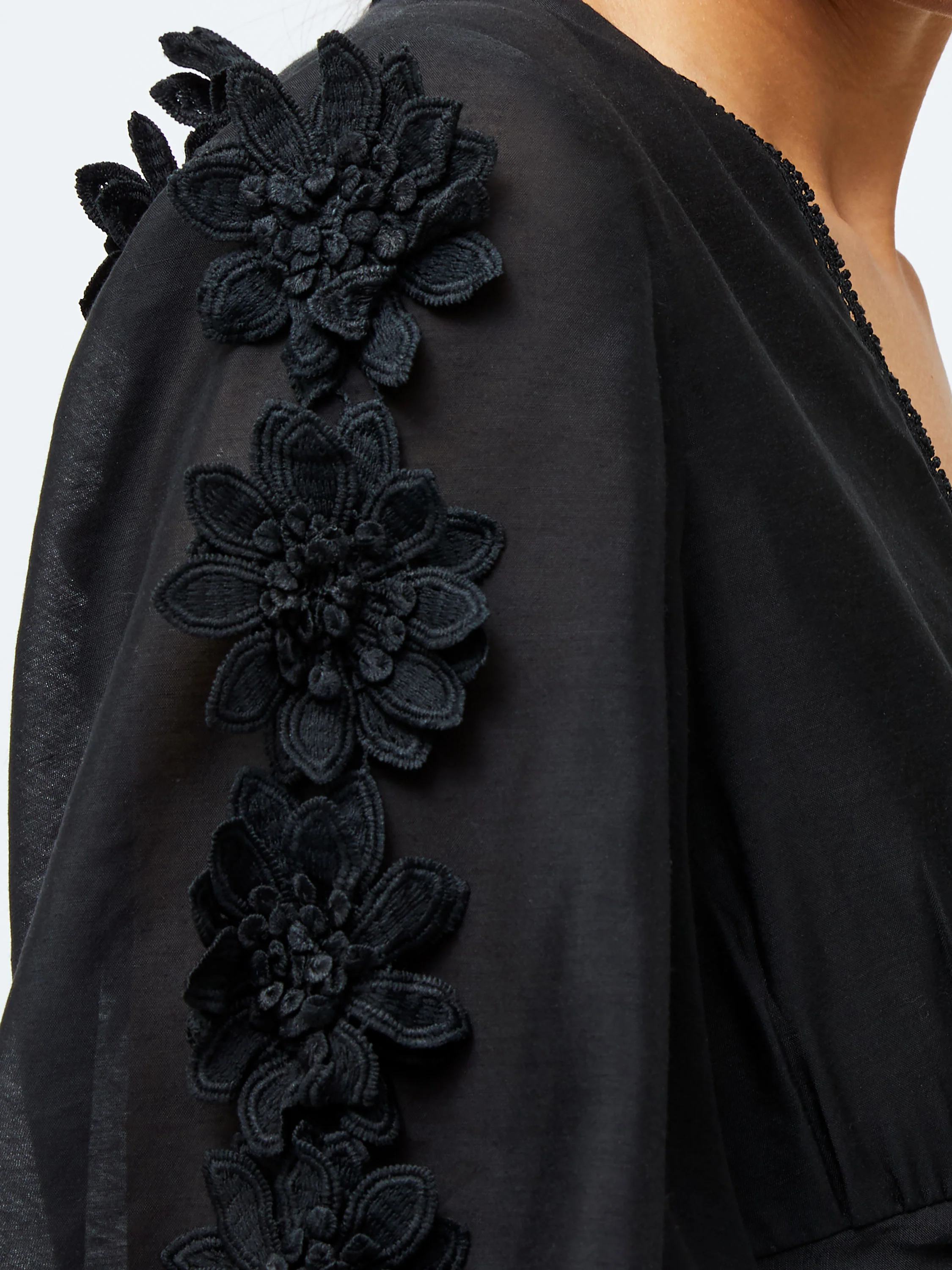 Aubrey 3D Lace Trim Mini Dress - Image 4