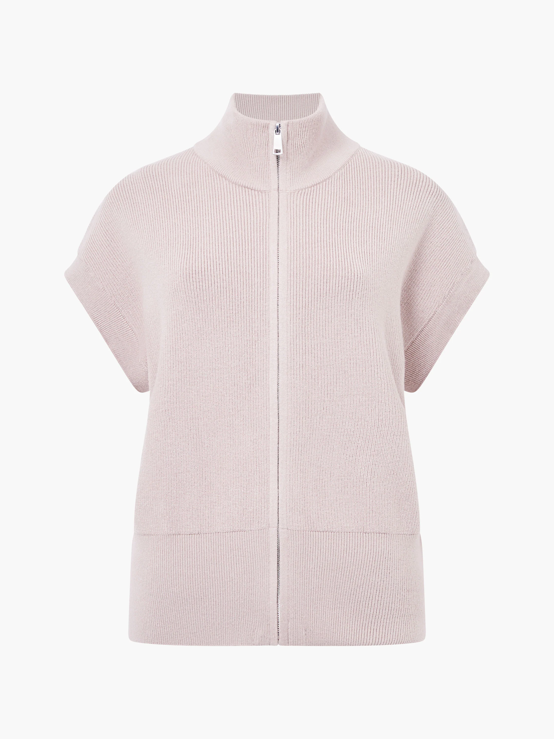 Ava Knit Zip Through Sleeveless Vest - Image 5
