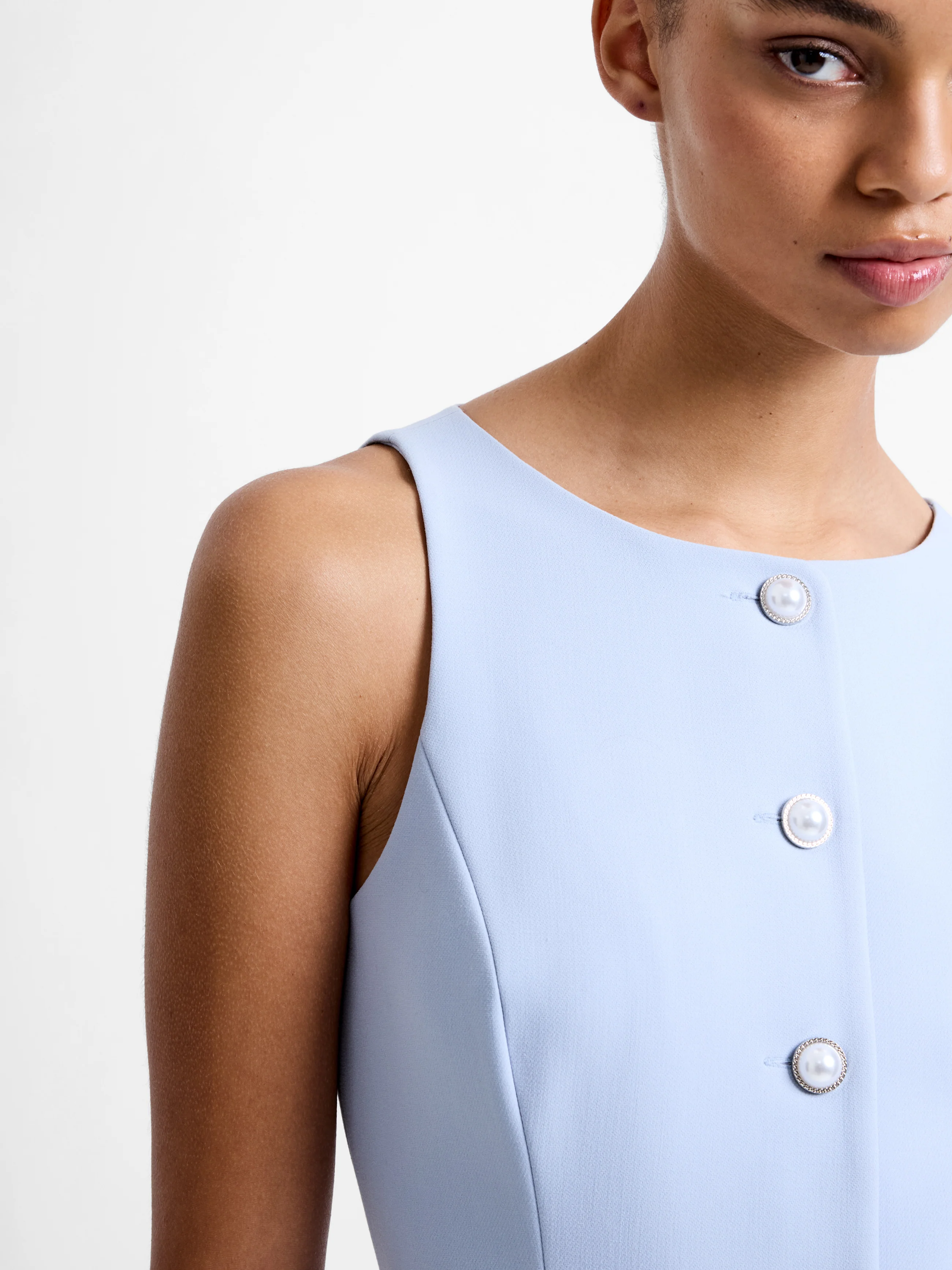 Azra Twill Button Down Mini Dress - Image 4