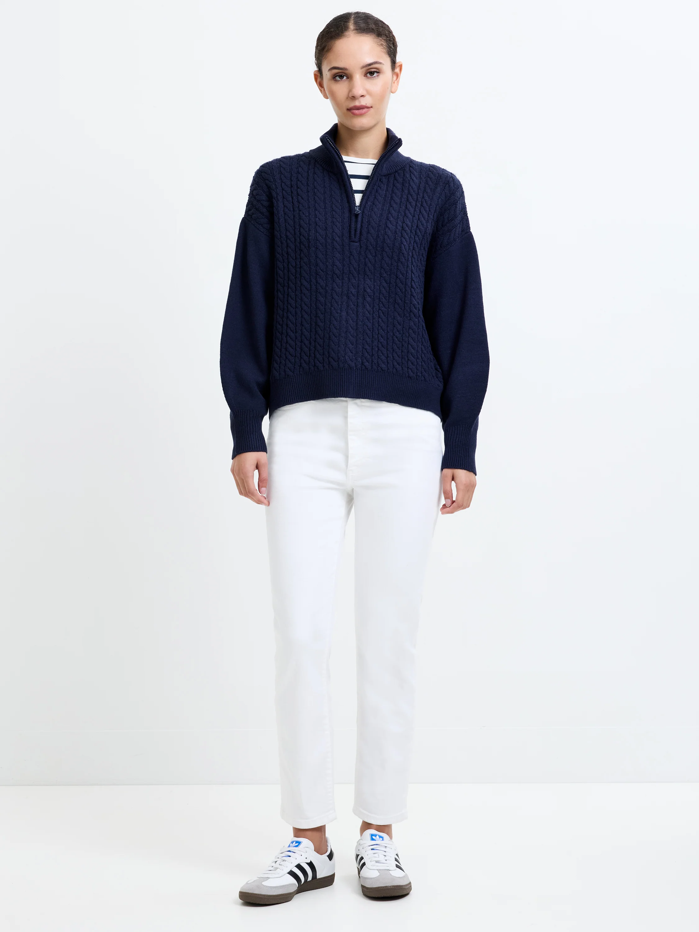 Babysoft Cable Knit Half Zip Jumper - Image 2