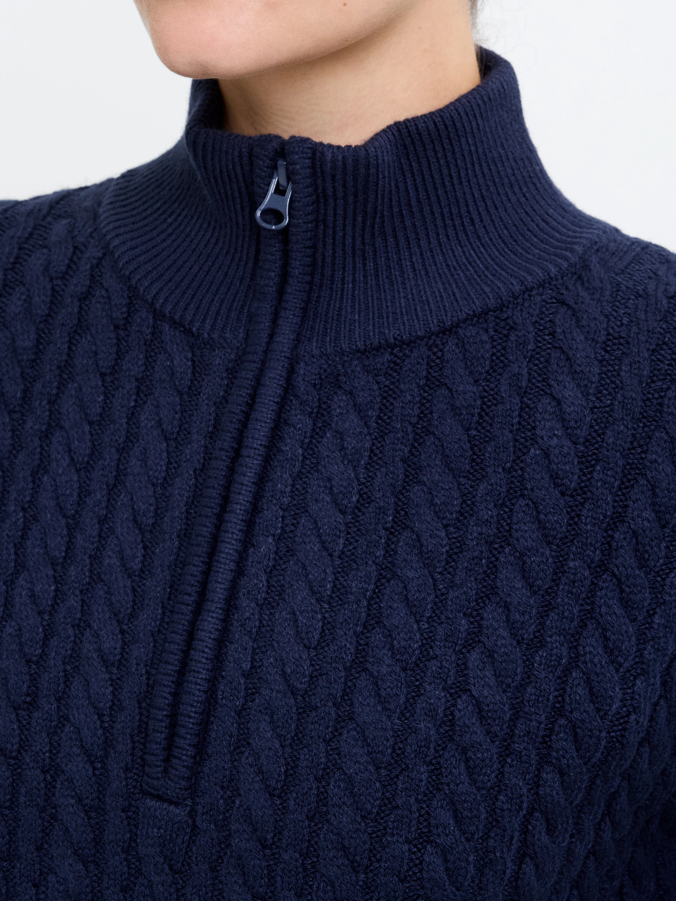 Babysoft Cable Knit Half Zip Jumper - Image 3