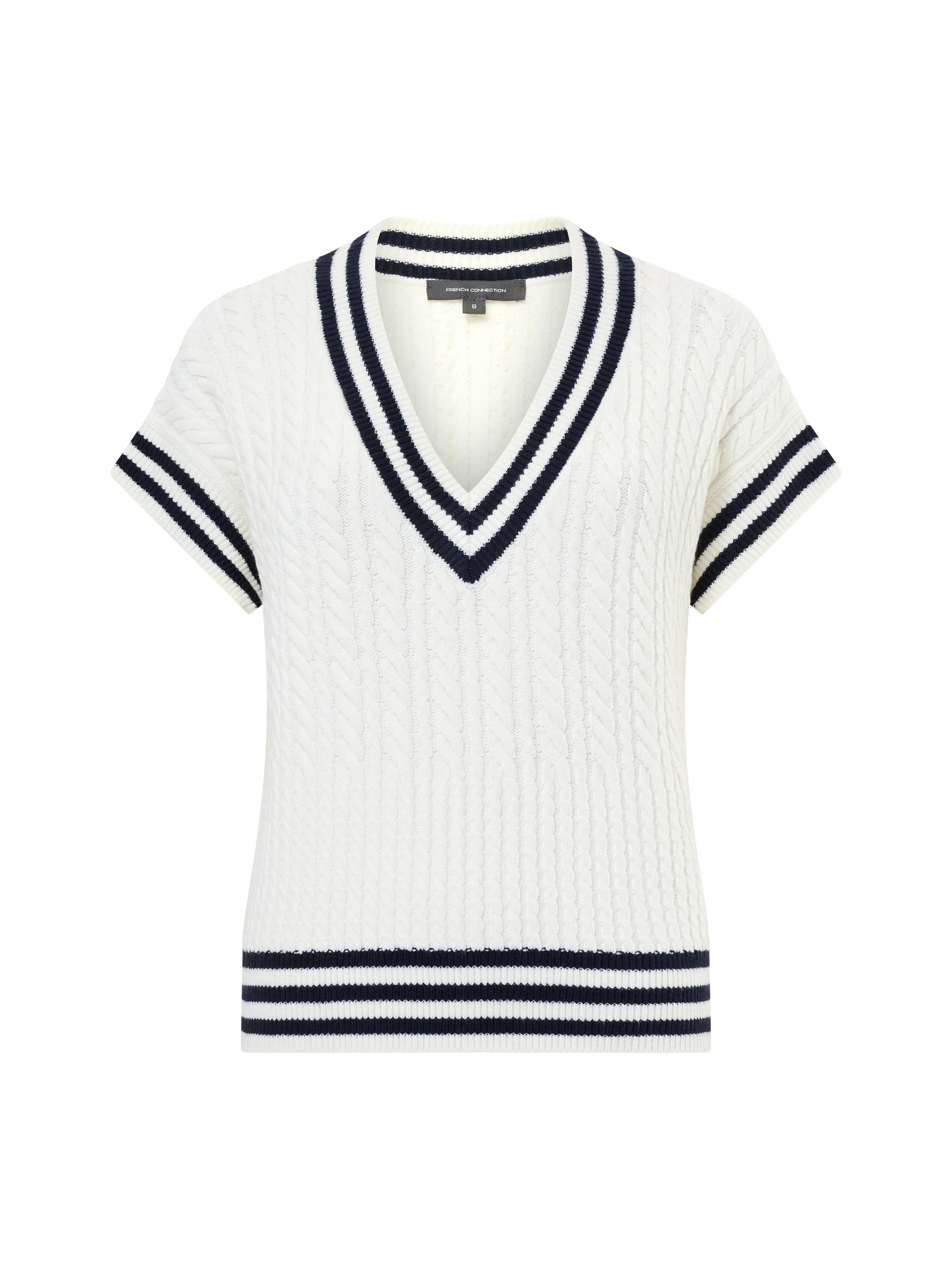 Babysoft Cable Knit V-Neck Tank Vest - Image 6