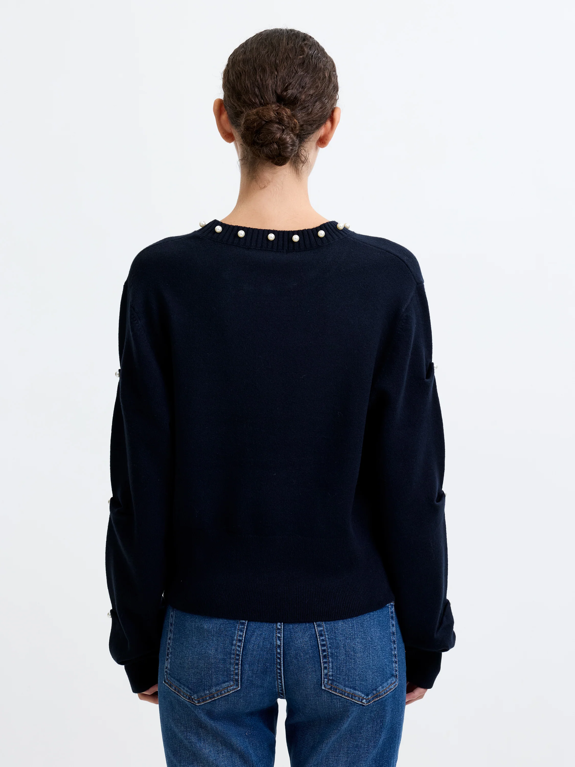 Babysoft Pearl Embellished Crew Neck Jumper - Image 4