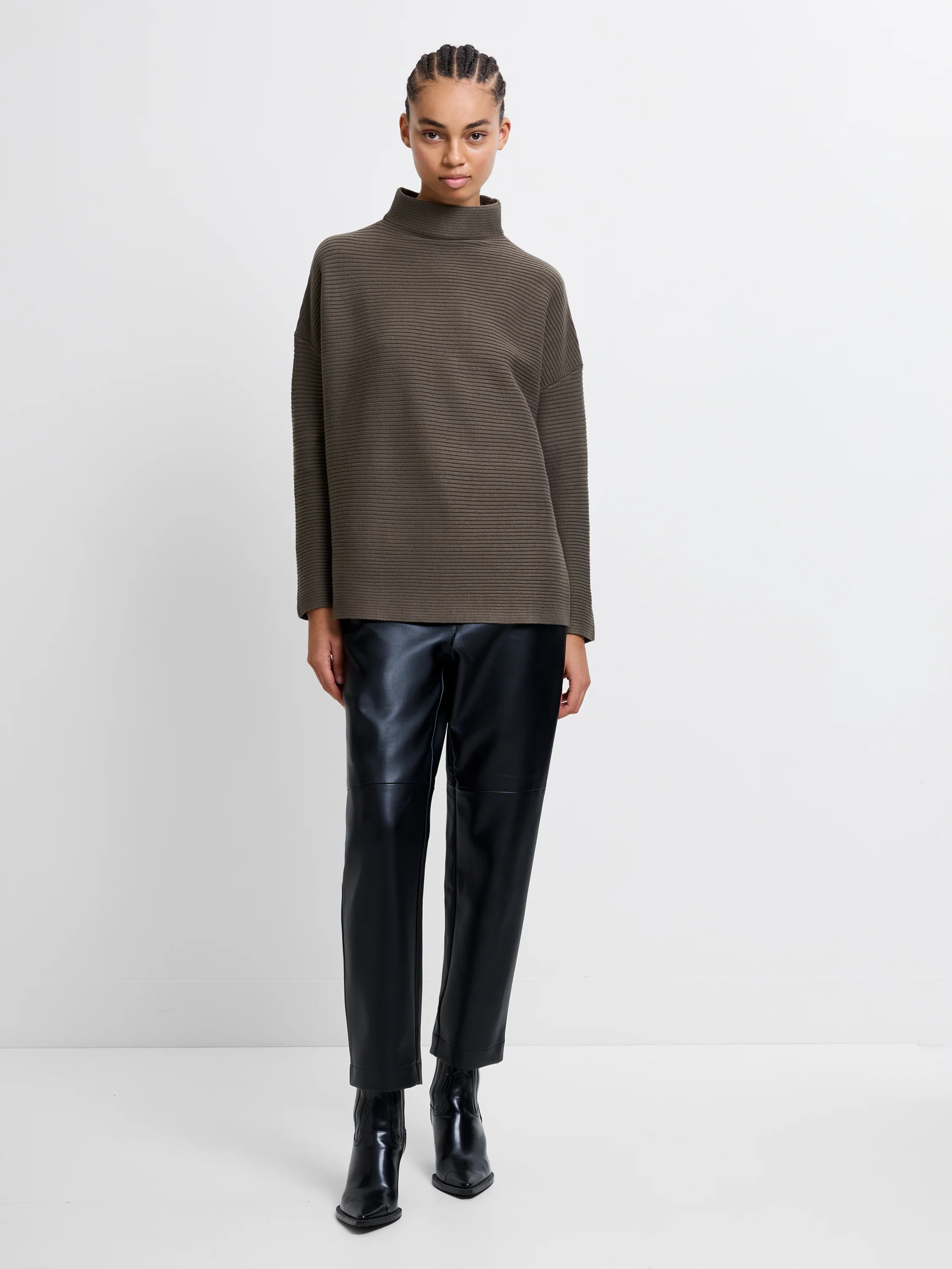 Babysoft Ribbed Mock Neck Jumper - Image 2