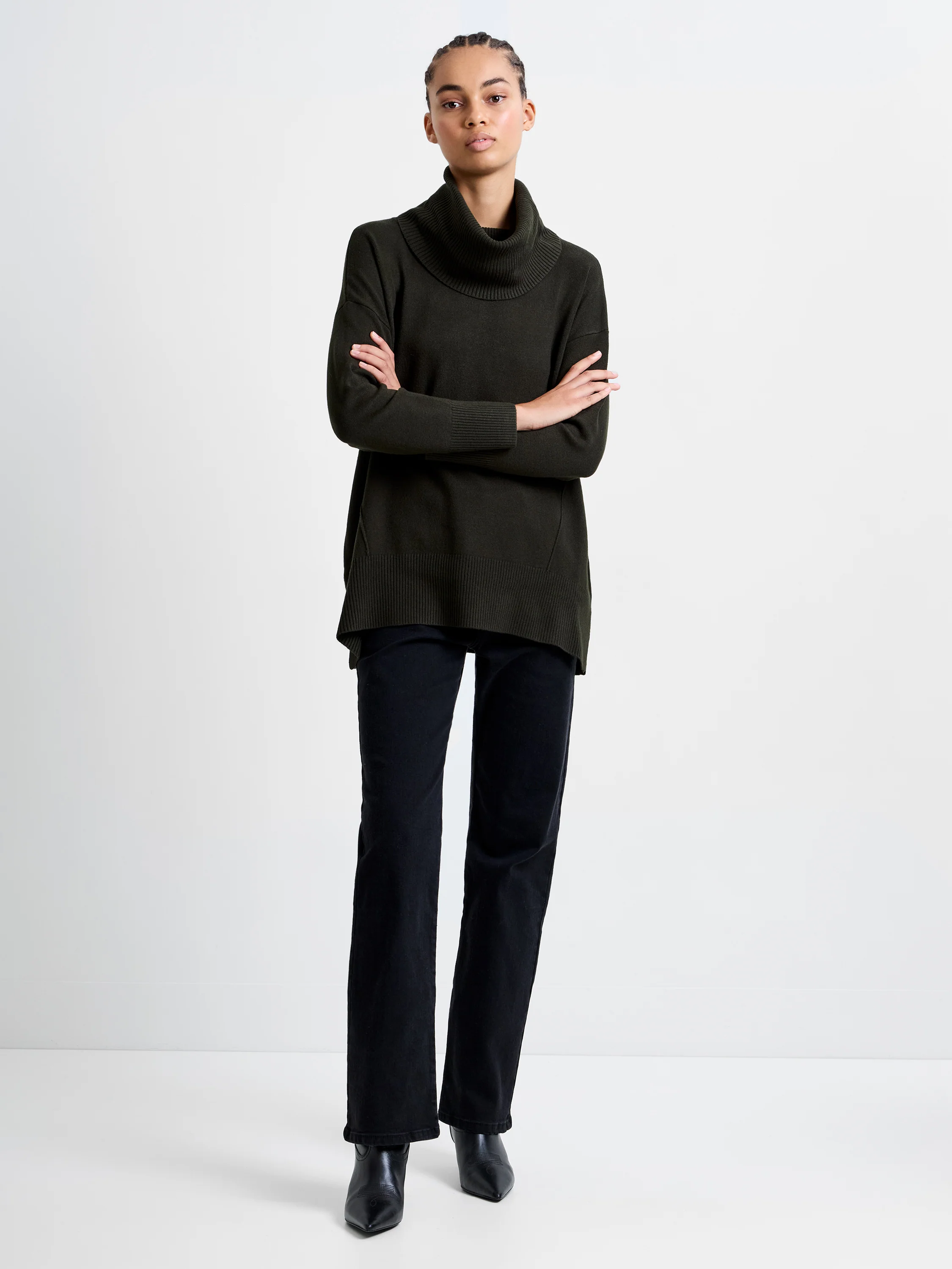 Babysoft Ribbed Cowl Neck Jumper - Image 2