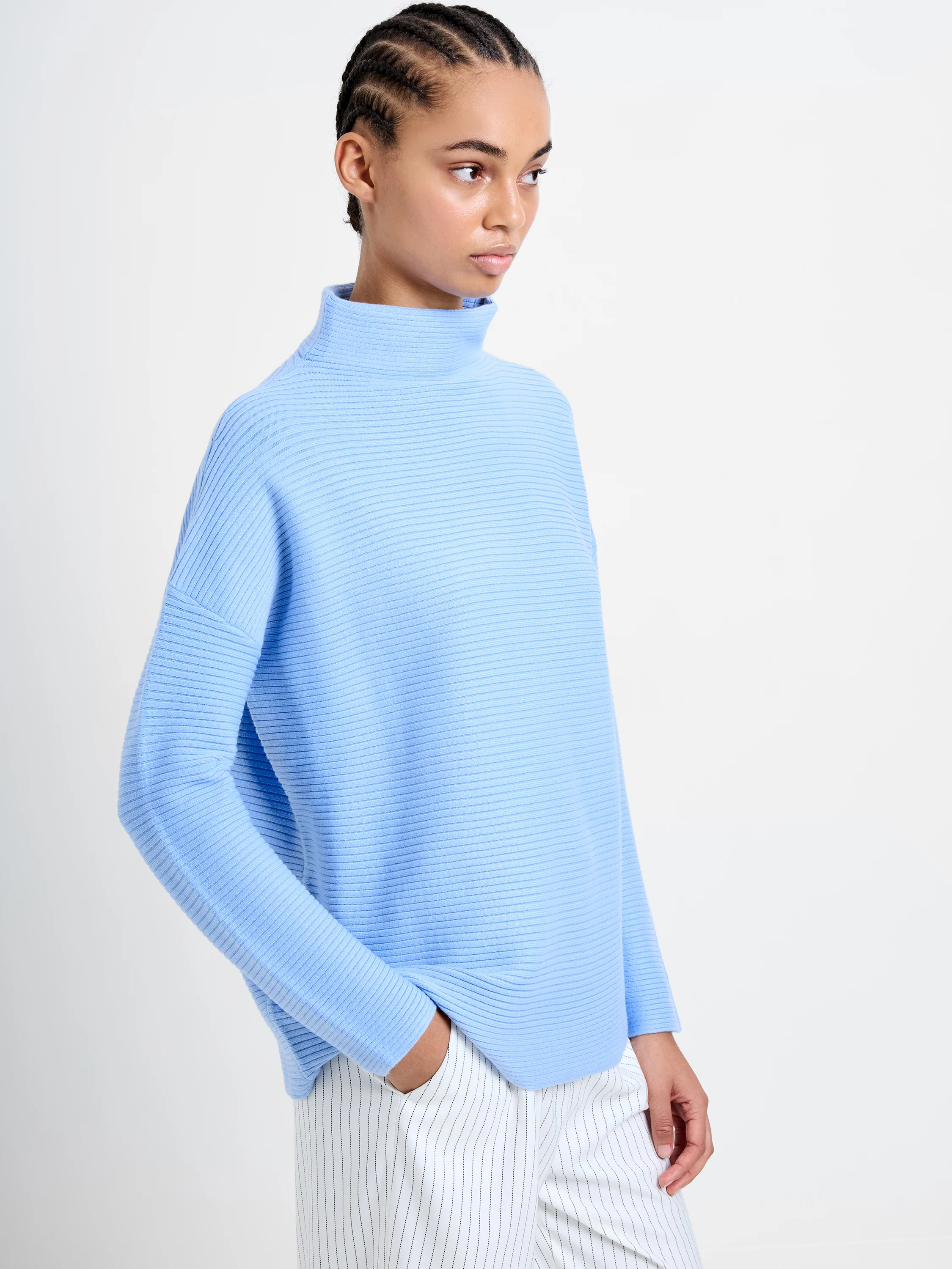 Babysoft Ribbed Mock Neck Jumper - Image 3