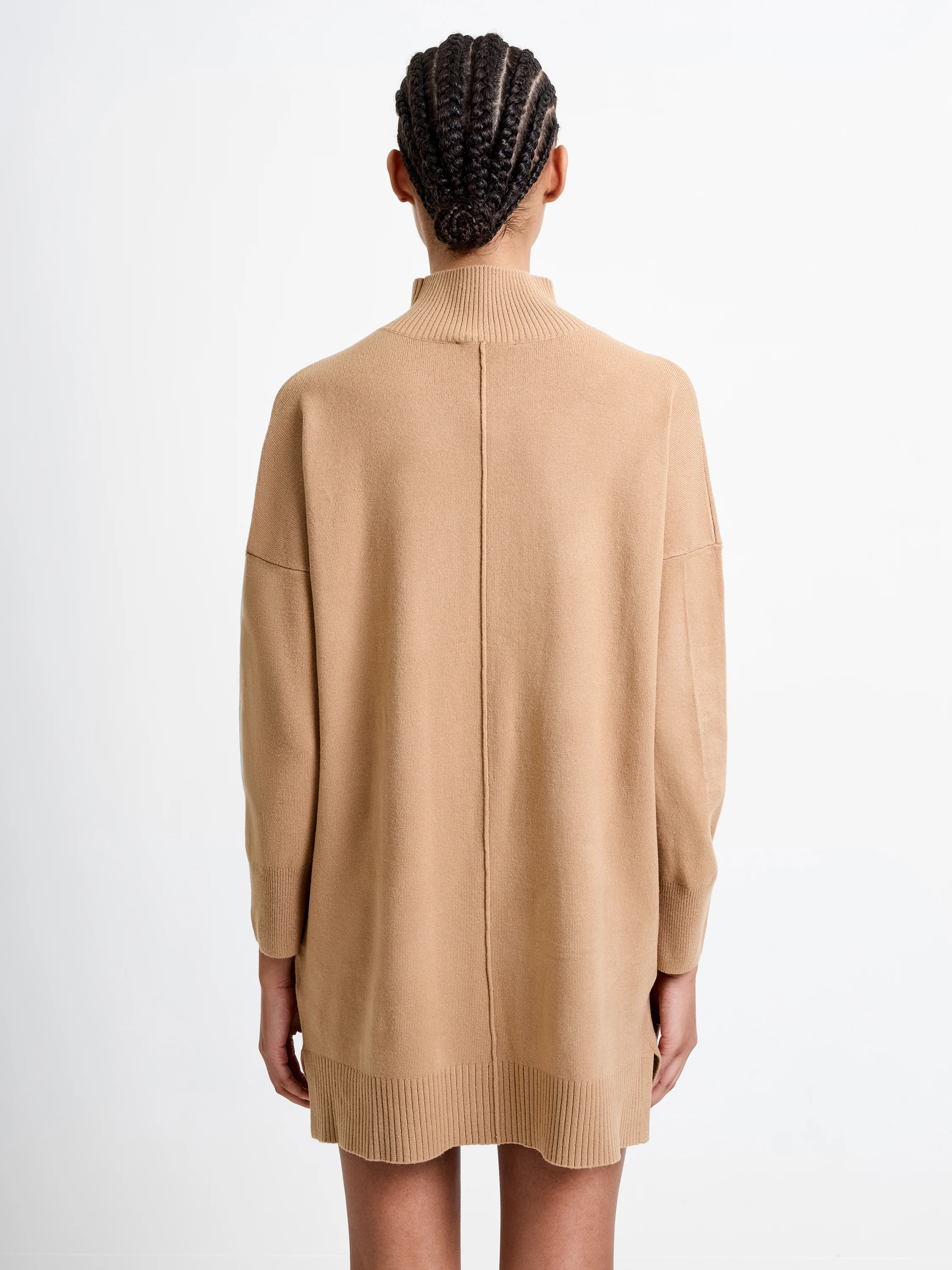 Babysoft Knit Roll Neck Seam Dress - Image 4