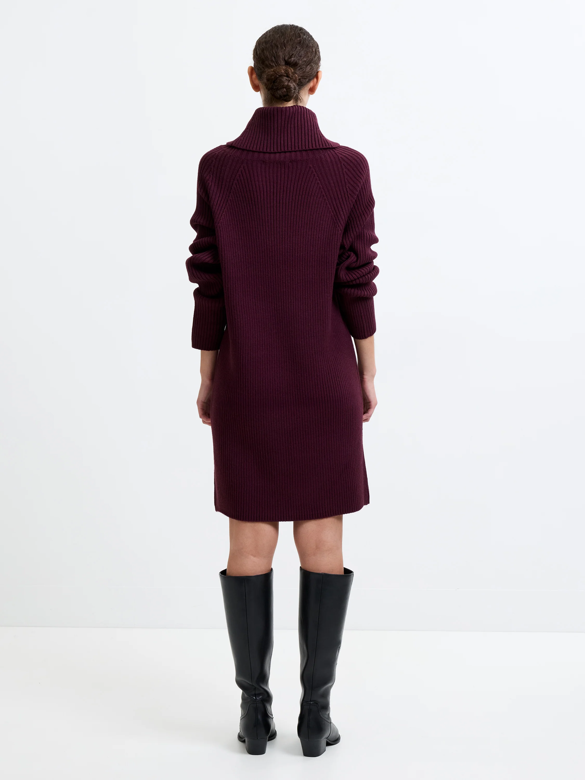 Babysoft Roll Neck Ribbed Knit Dress - Image 4