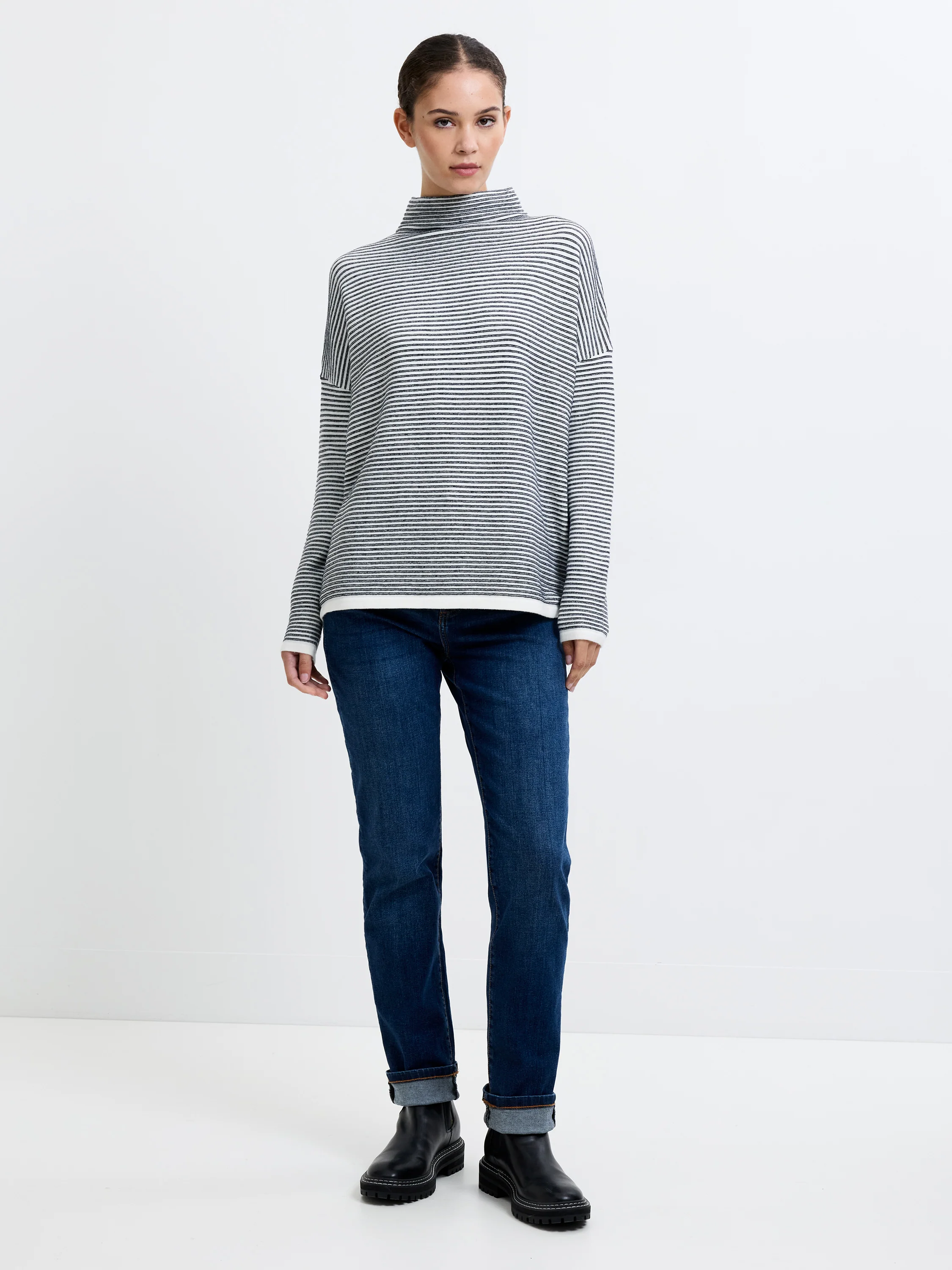 Babysoft Striped Lena High Neck Jumper - Image 2