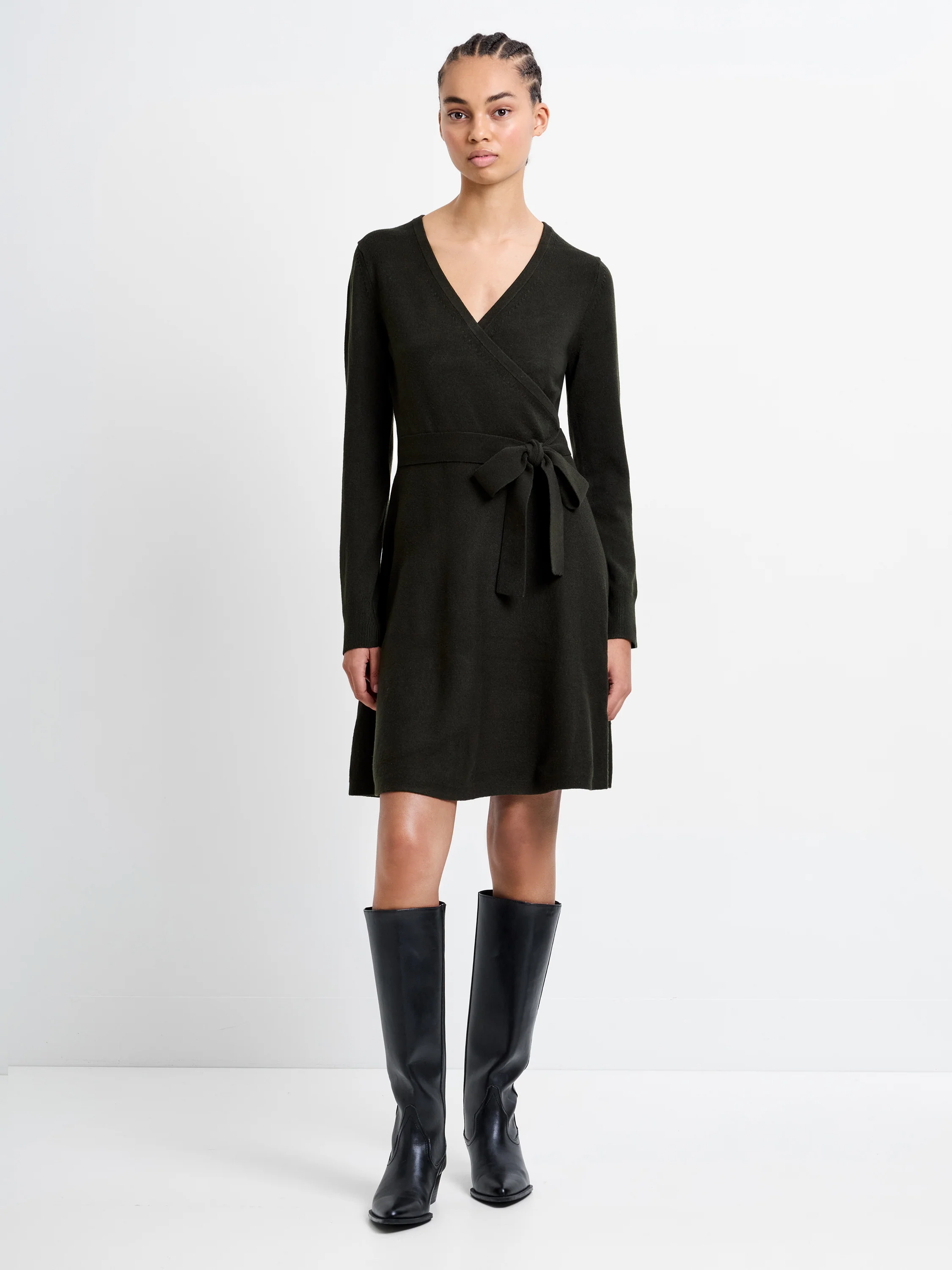 Babysoft Wrap Mini Dress