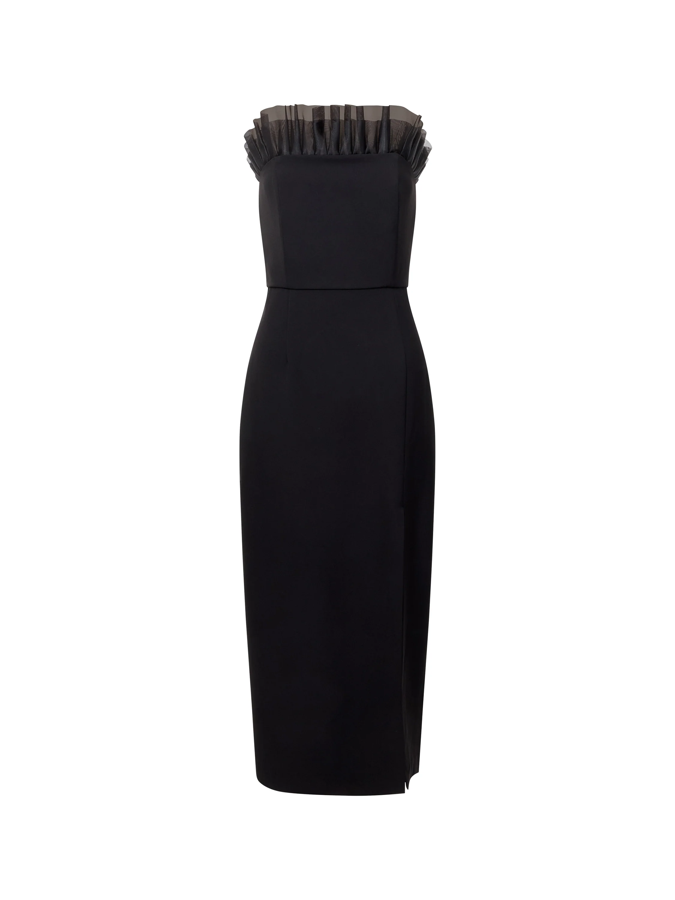 Bandeau Organza Mix Frill Midi Dress - Image 6
