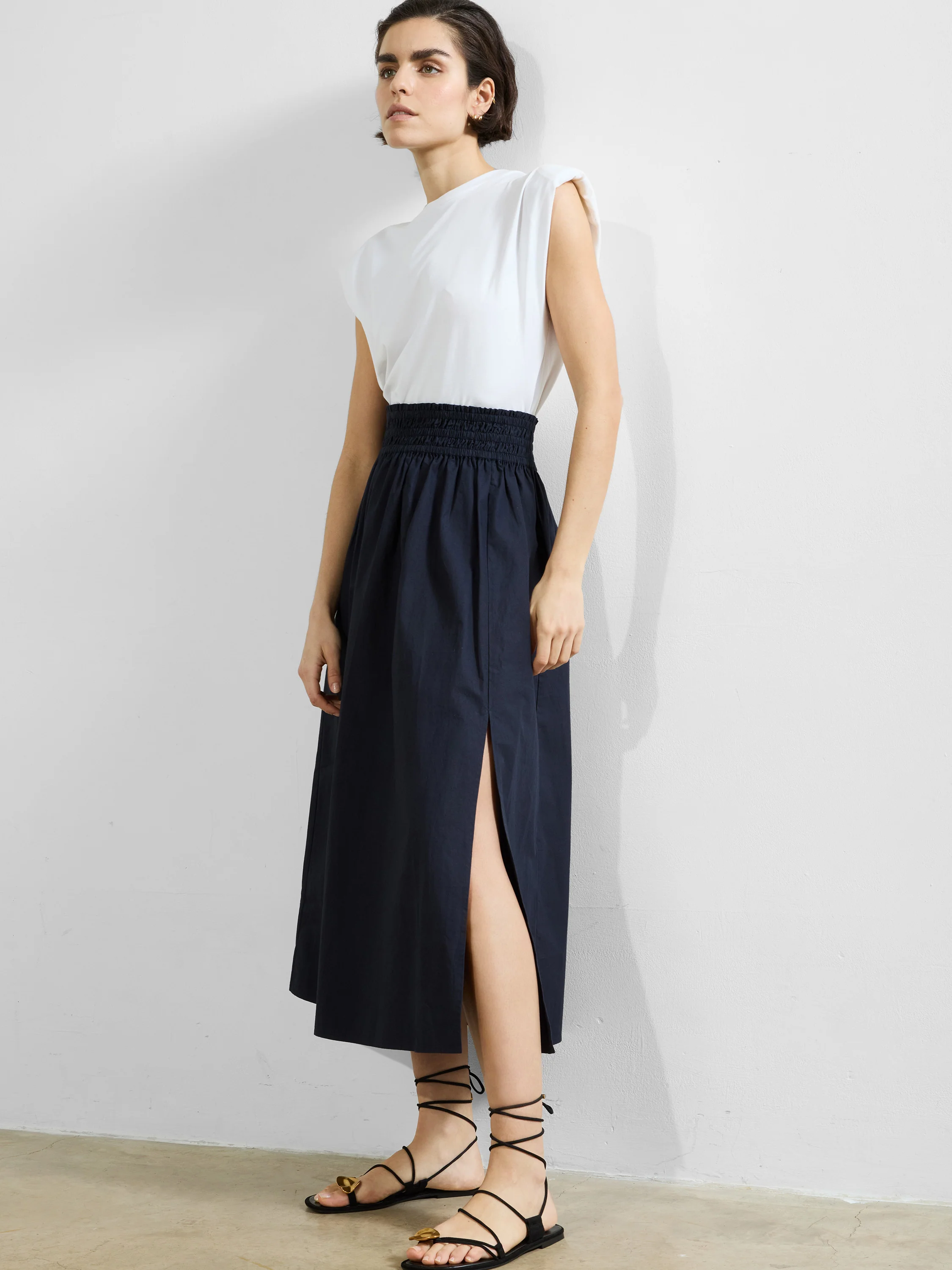 Barletta Poplin Square Skirt
