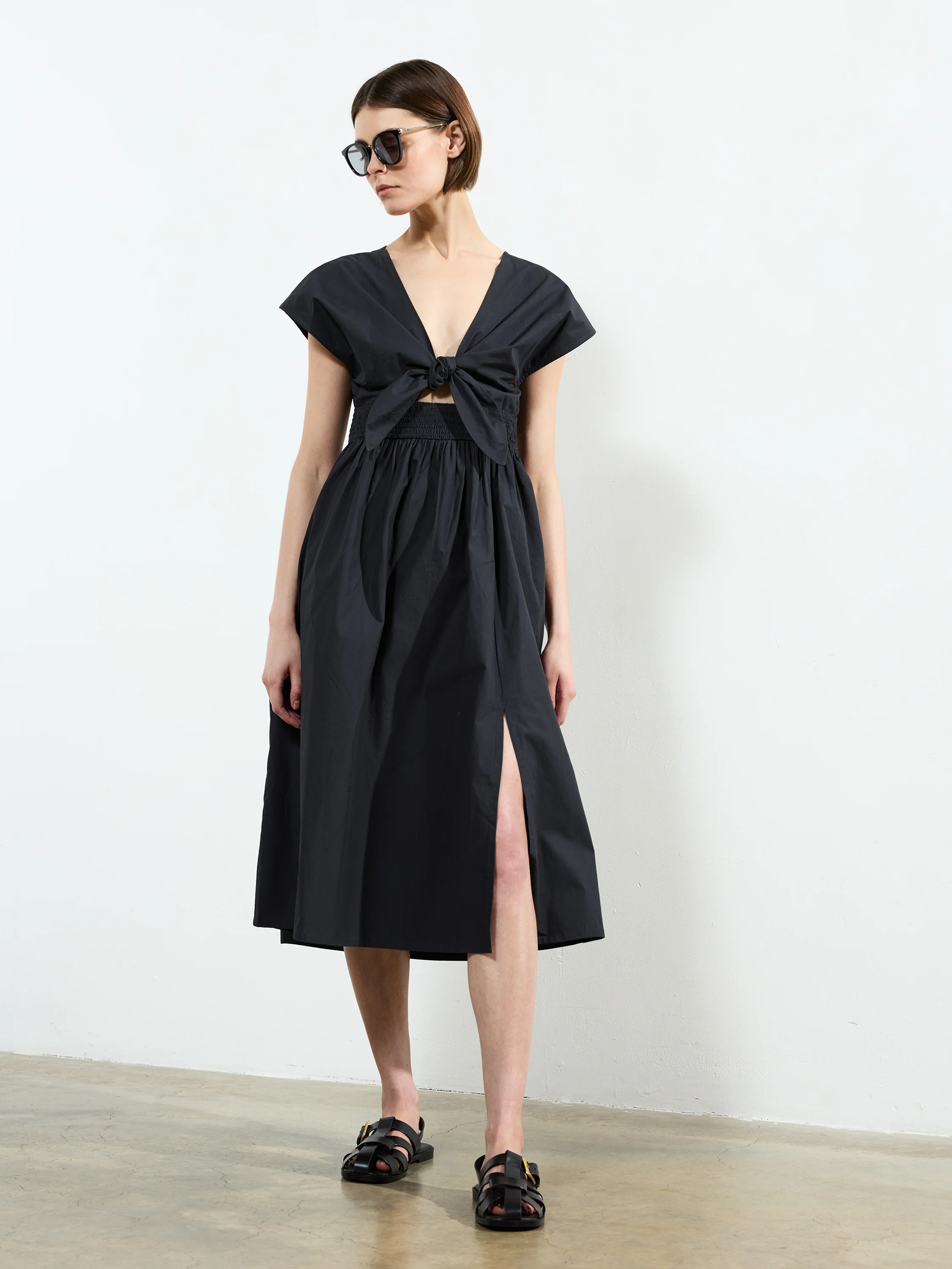 Barletta Poplin Tie Midi Dress - Image 2