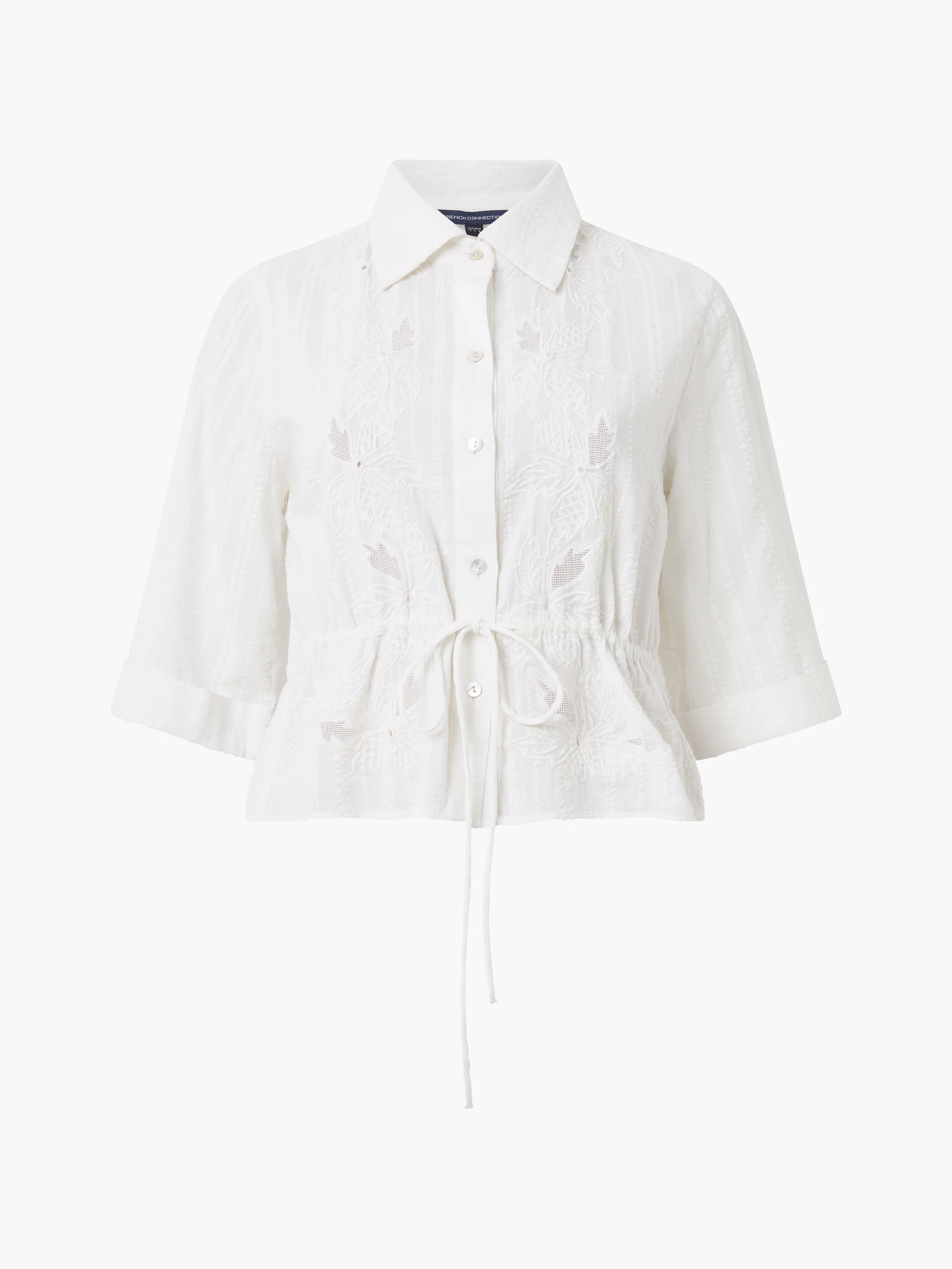 Barnet Cotton Striped Embroidered Shirt - Image 5