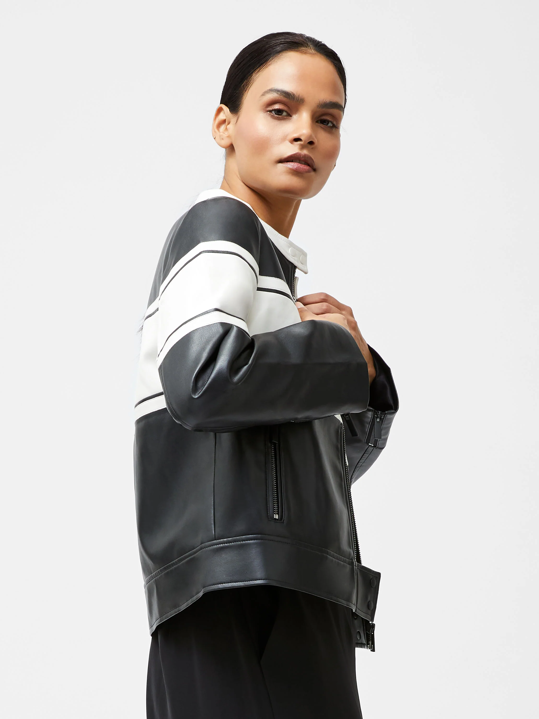 Berkely Racer PU Leather Jacket - Image 5