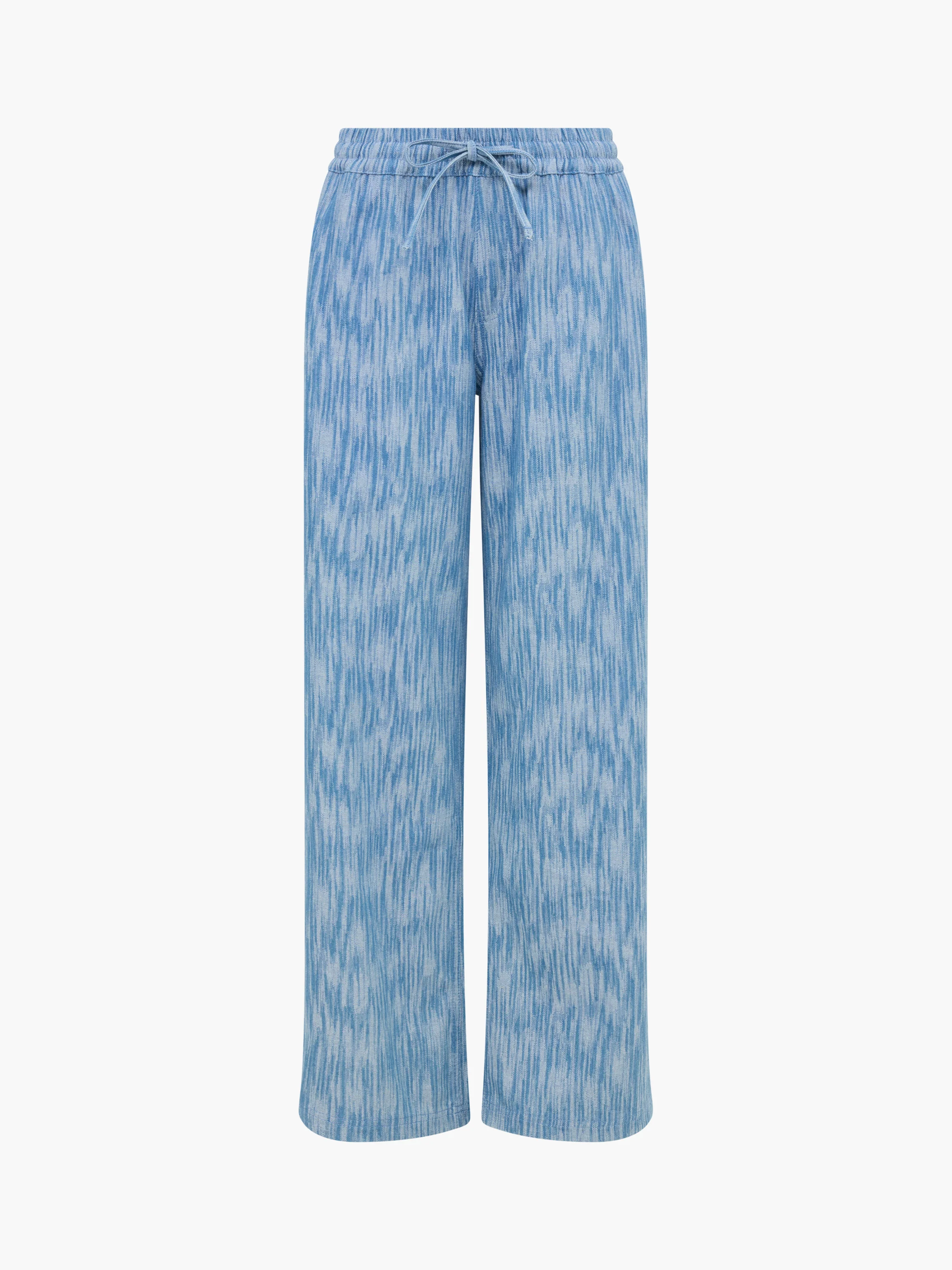 Bessie Textured Denim Wide Leg Trousers - Image 7