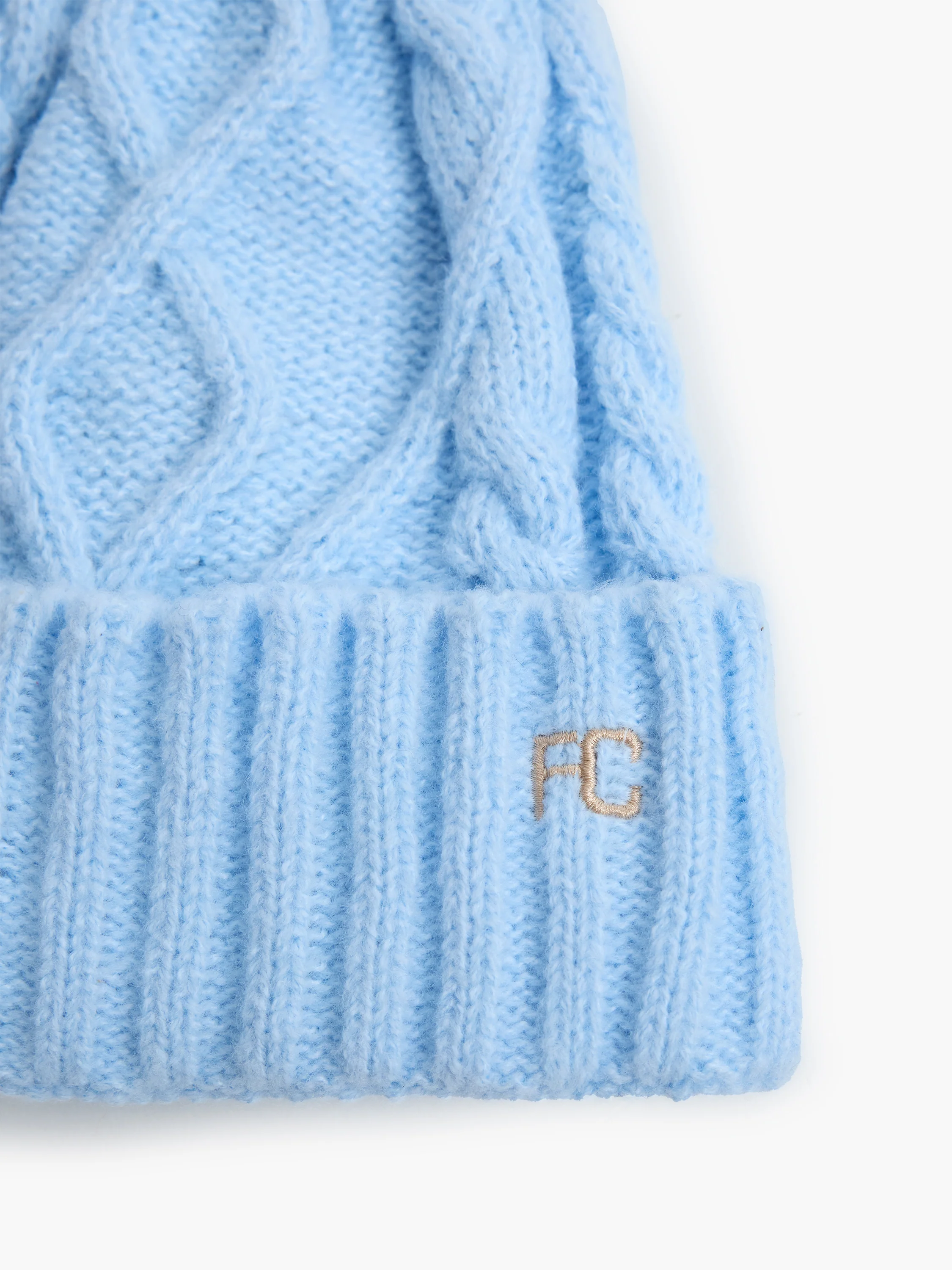 Big Cable Knit Beanie Hat - Image 2