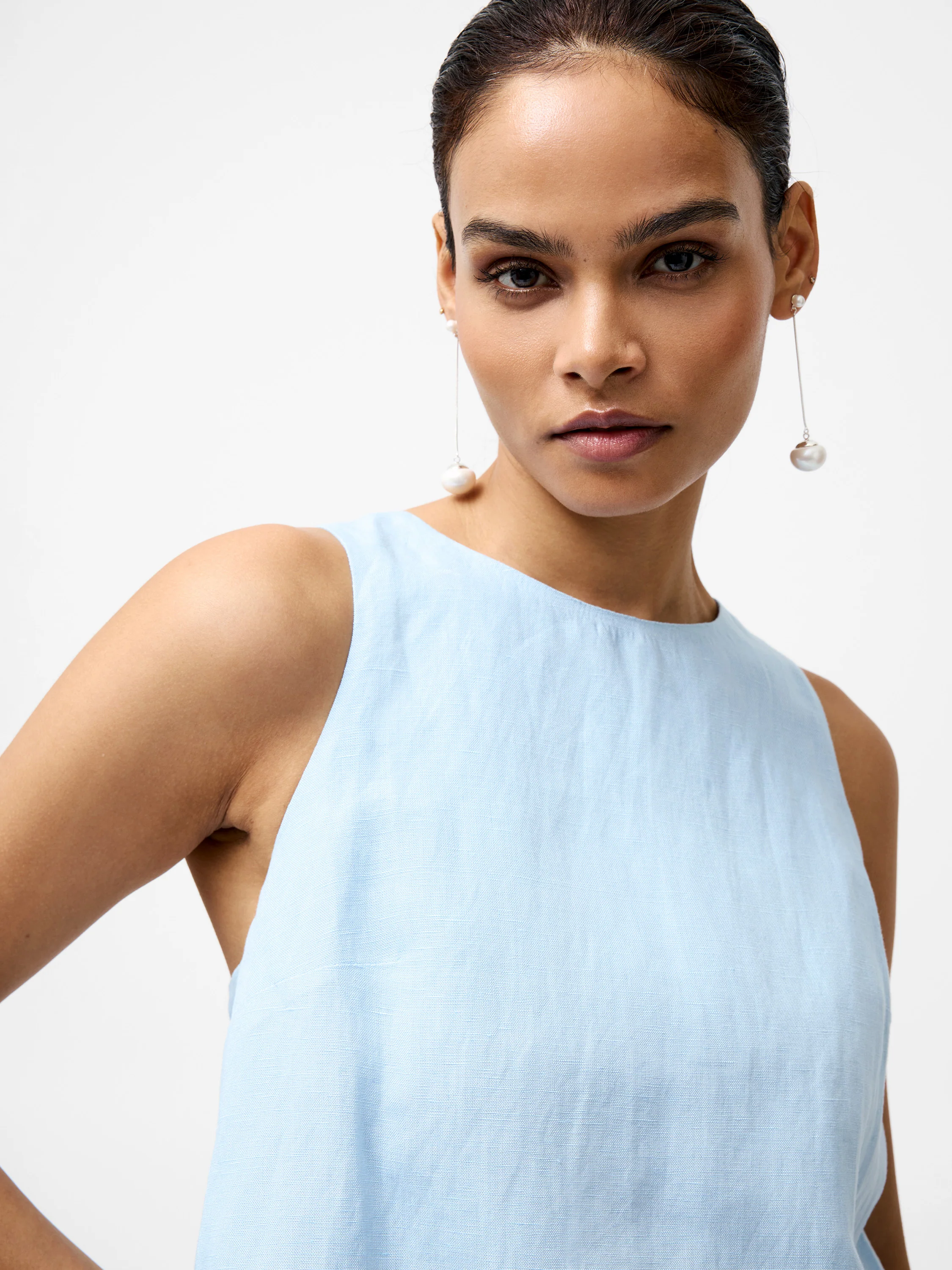 Birdie Linen Tie Back Swing Top - Image 3